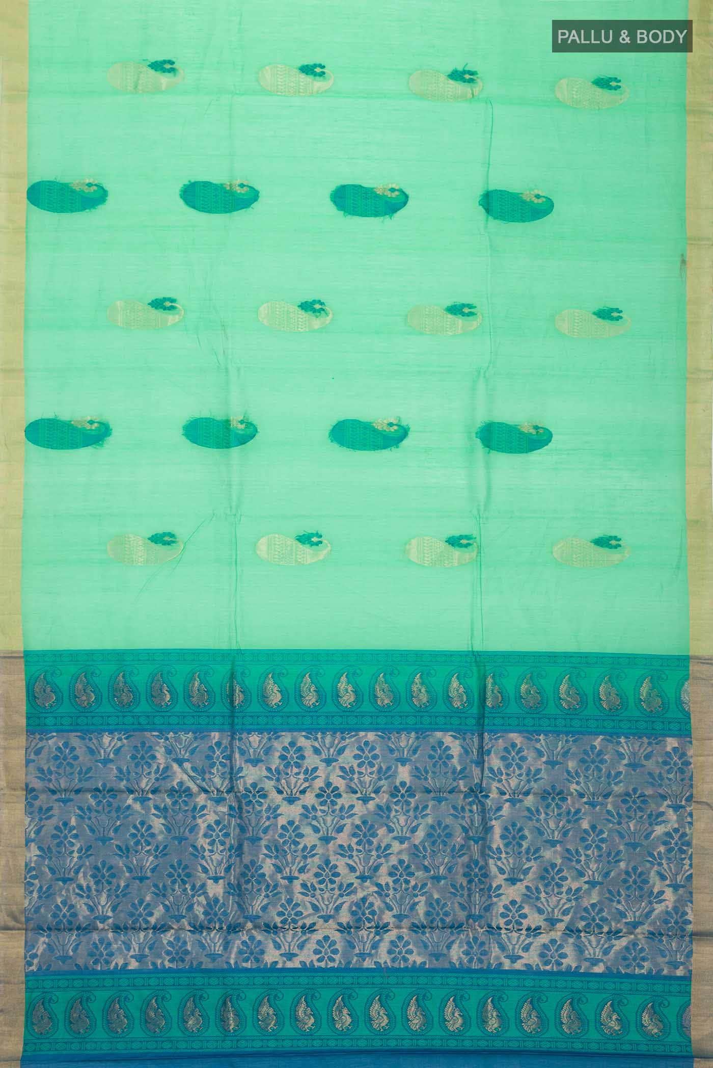 Green Silk Cotton Saree