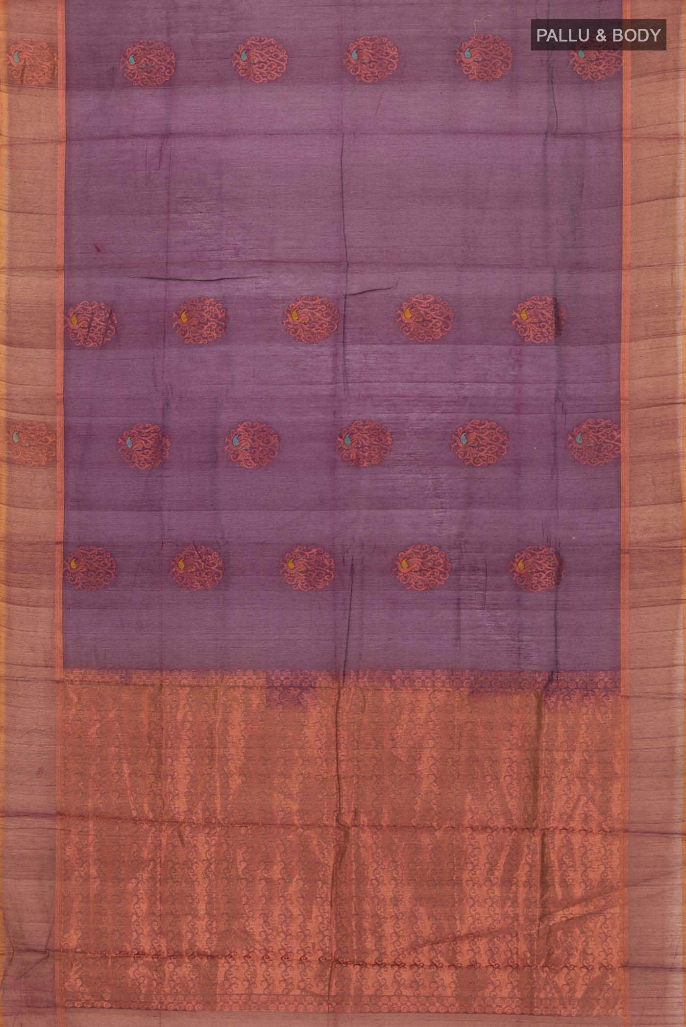 Purple Silk Cotton Saree
