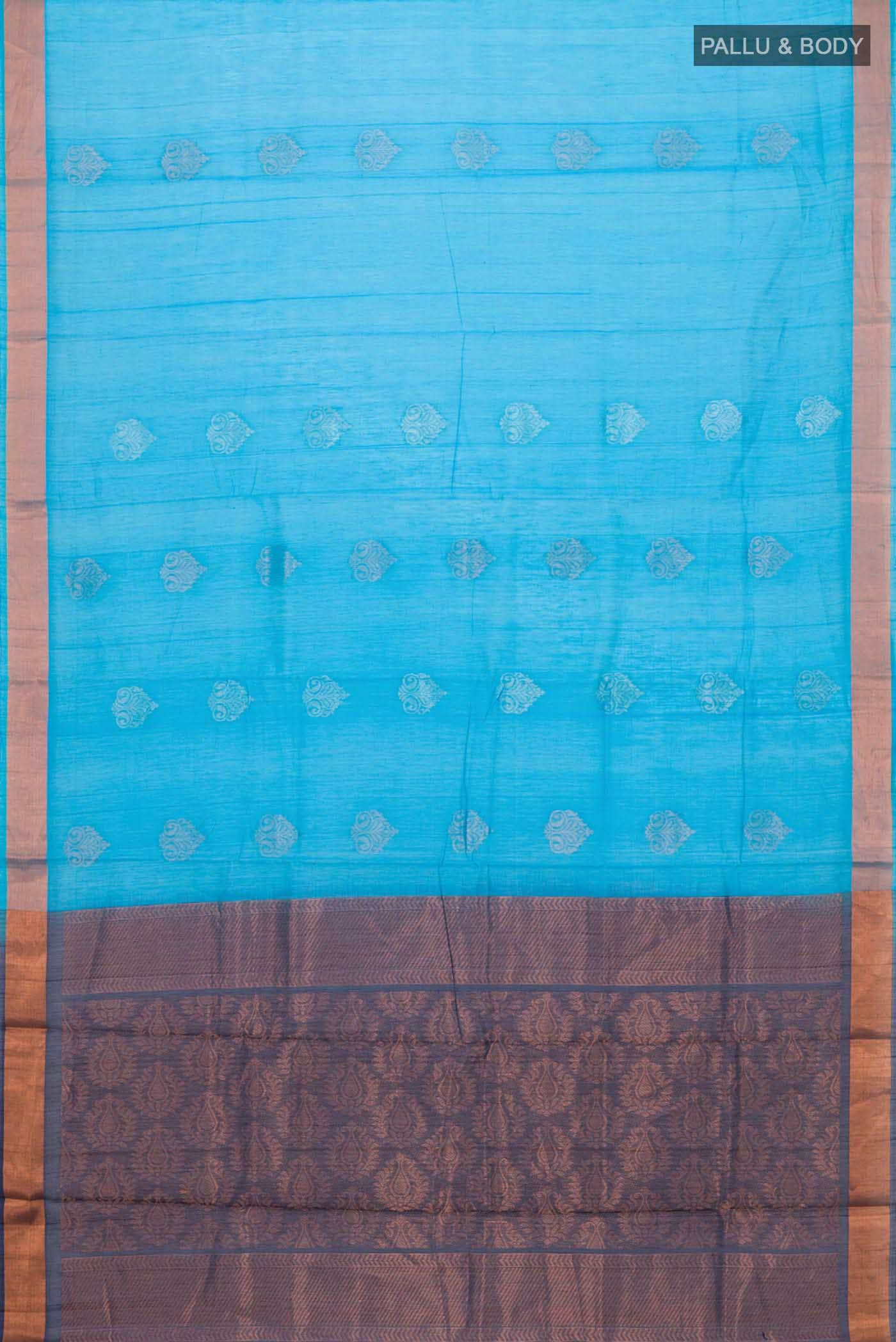 Blue Silk Cotton Saree