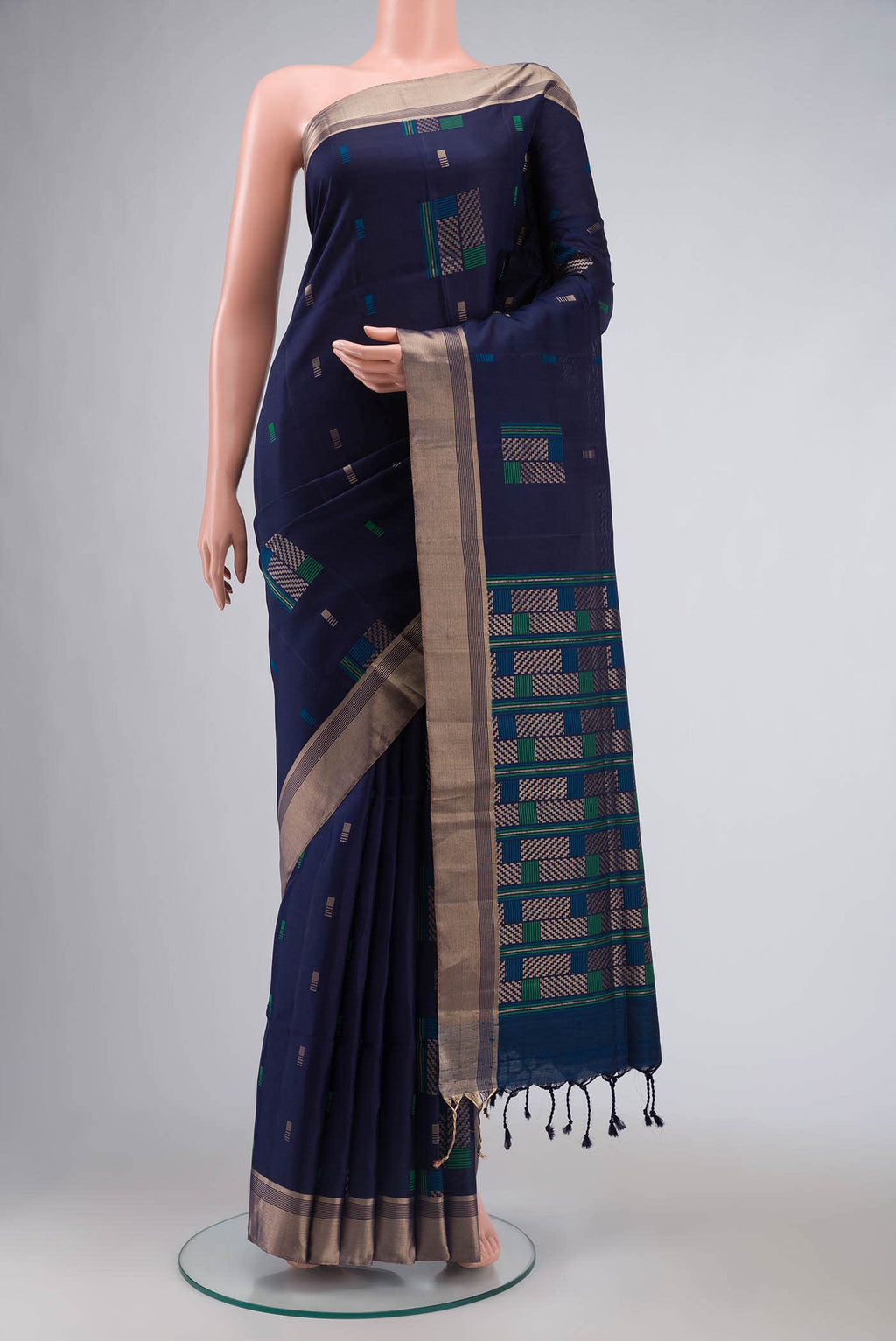 Navy Blue Soft Silk Saree