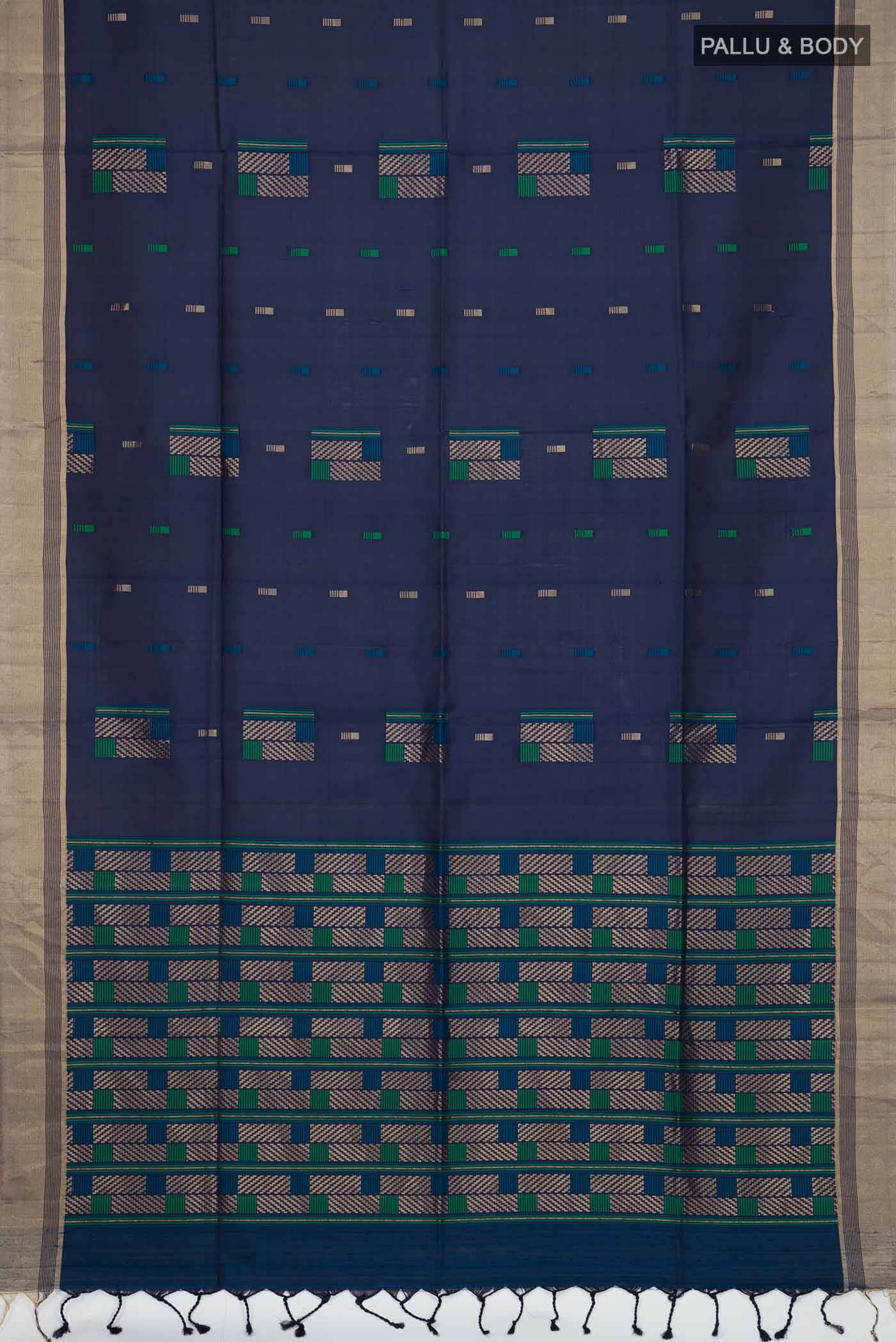 Navy Blue Soft Silk Saree