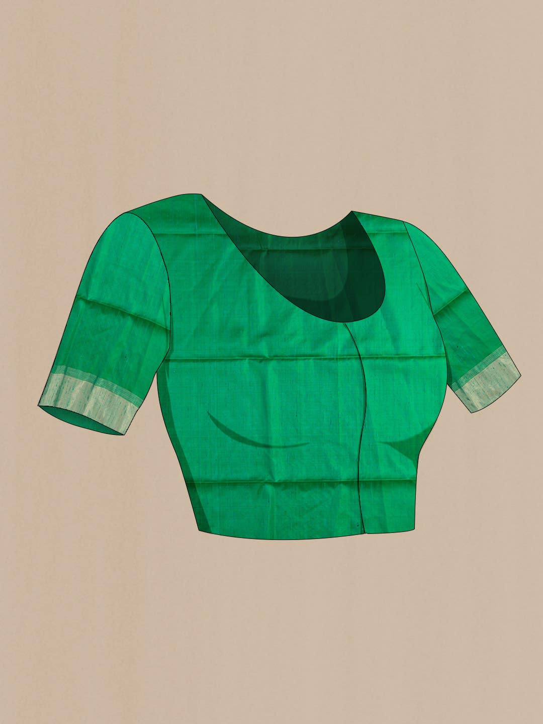 Green Dual Tone Soft Silk Saree