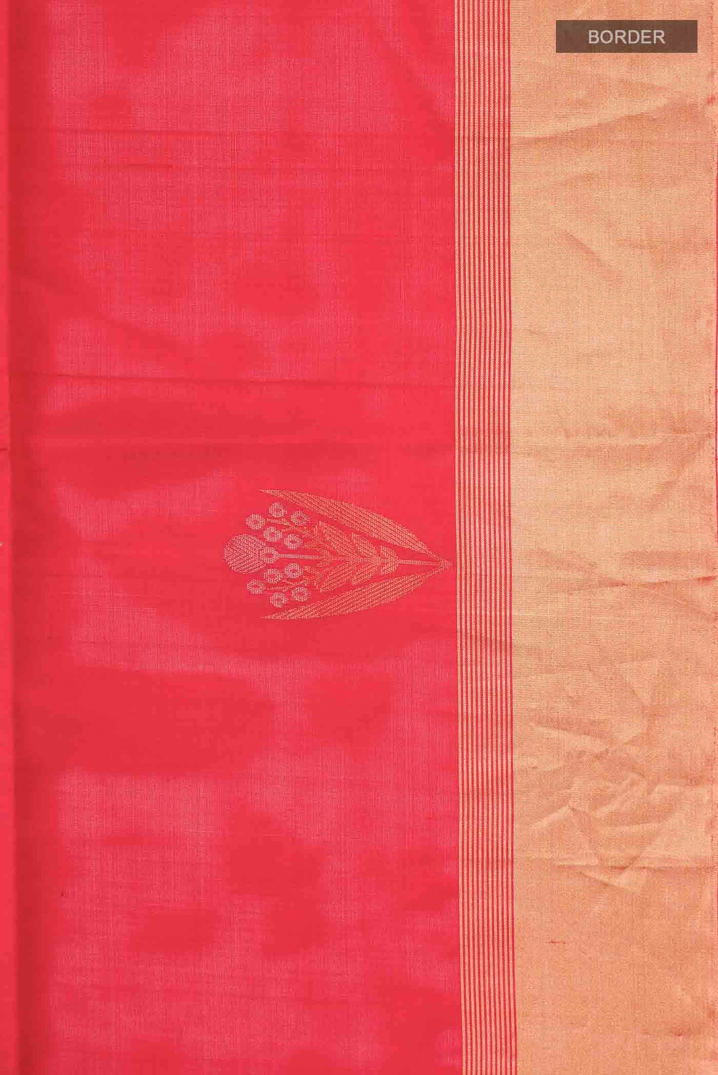 Red Dual Tone Soft Silk Saree