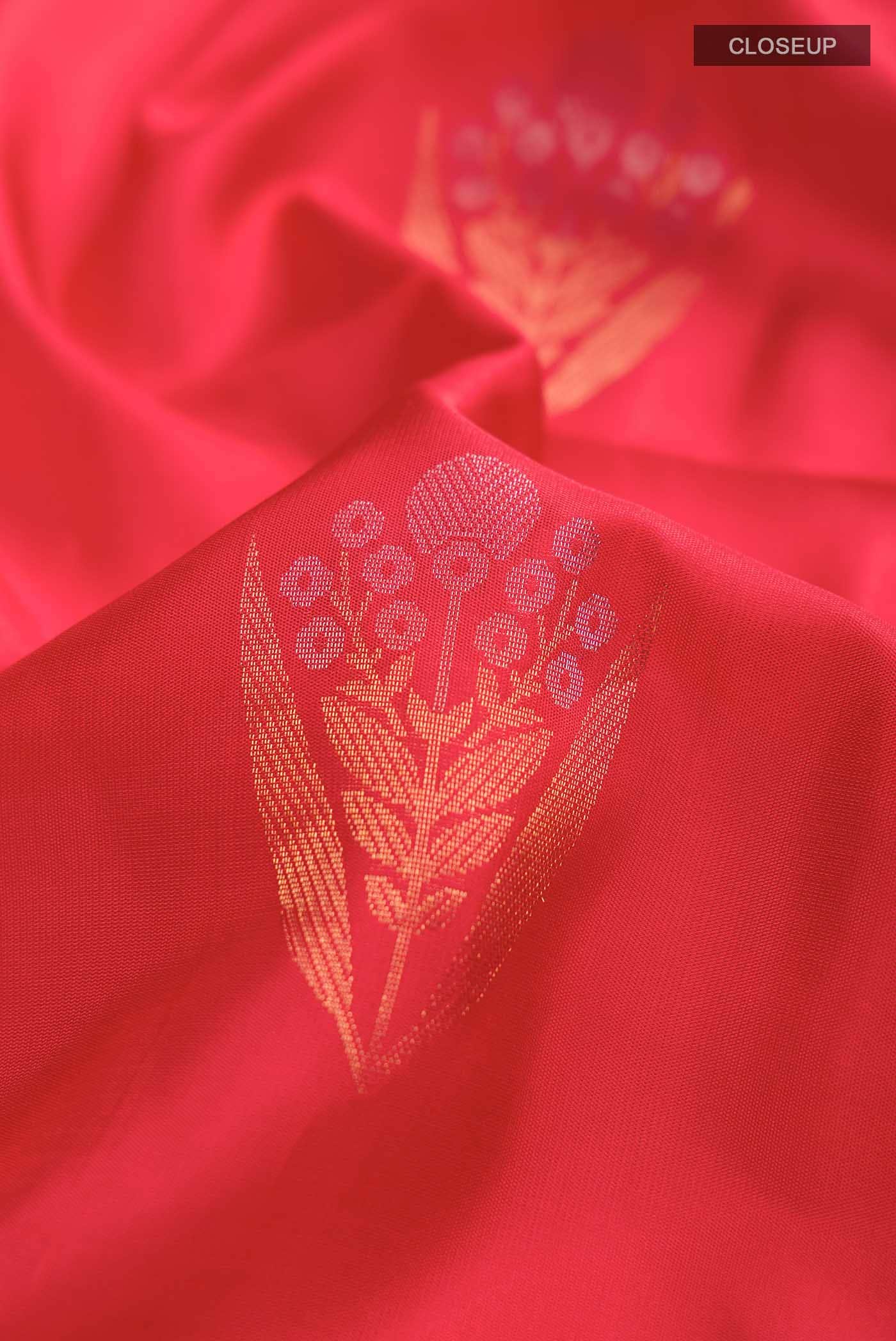 Red Dual Tone Soft Silk Saree