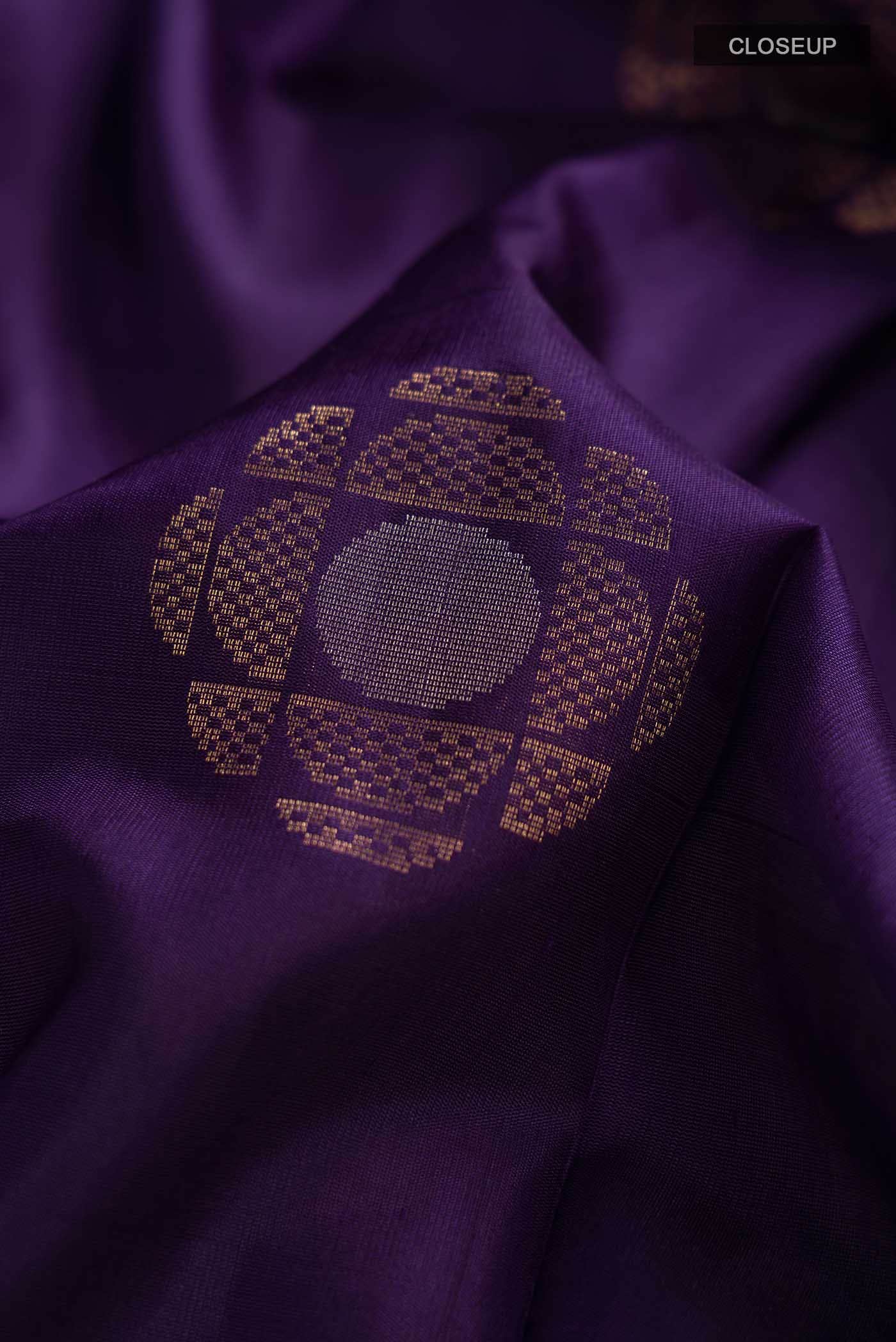 Violet Dual Tone Soft Silk Saree