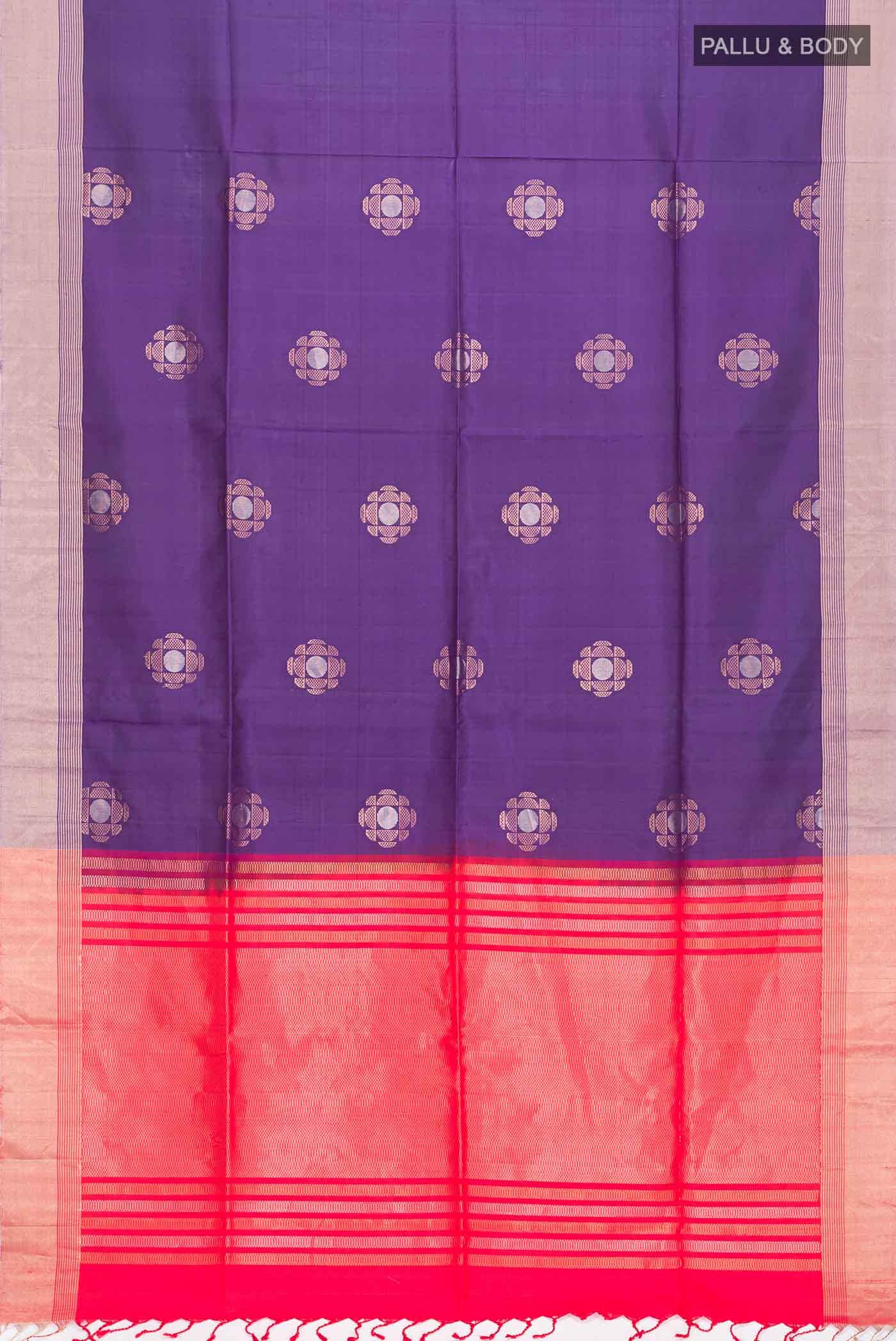 Violet Dual Tone Soft Silk Saree
