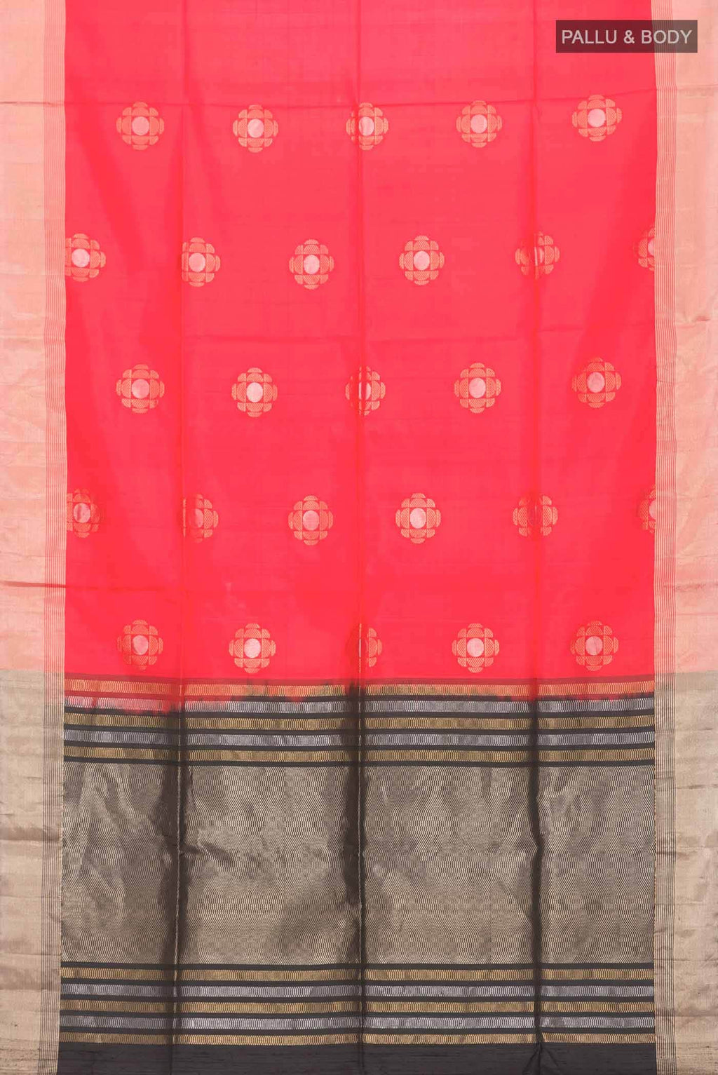 Red Dual Tone Soft Silk Saree