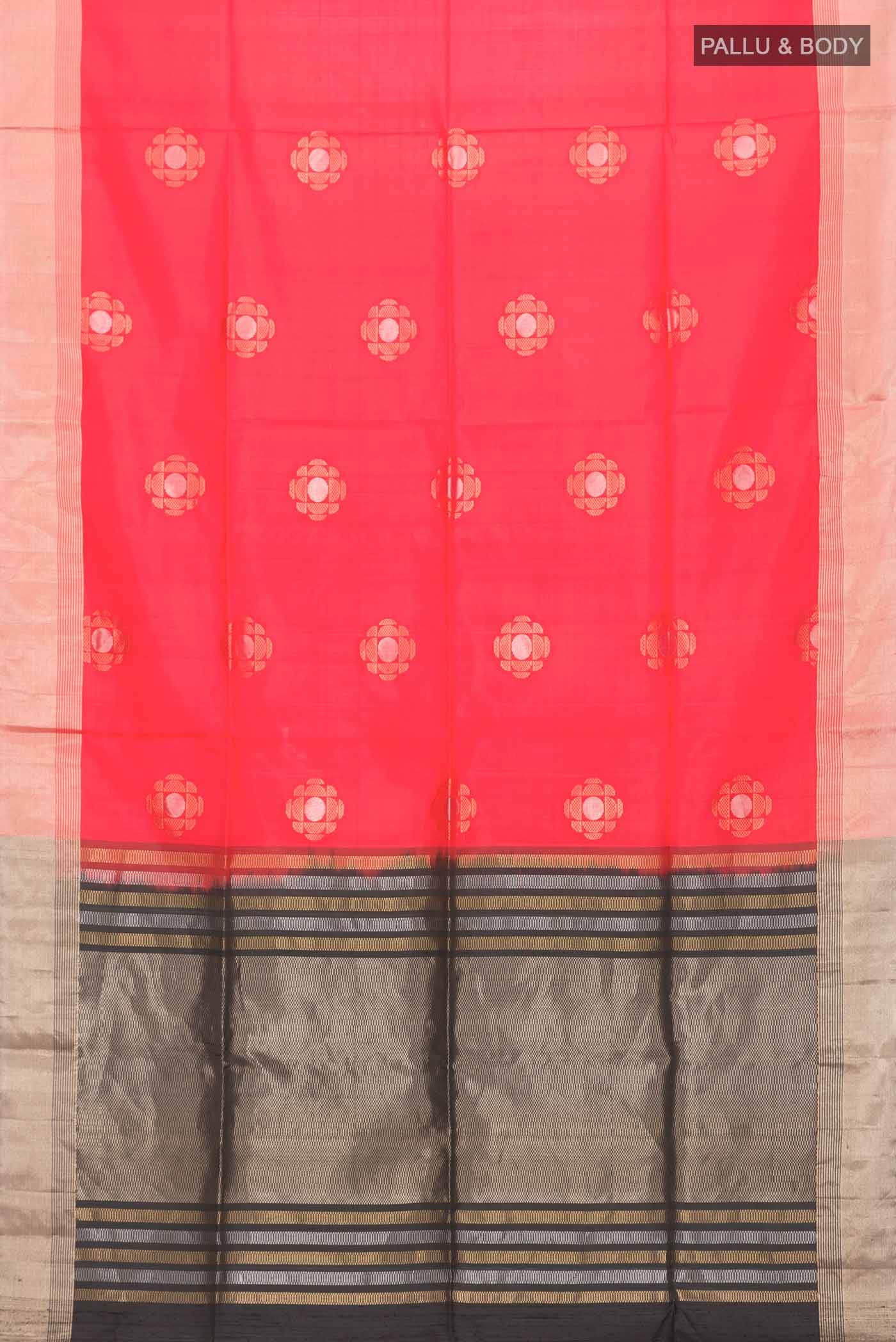 Red Dual Tone Soft Silk Saree