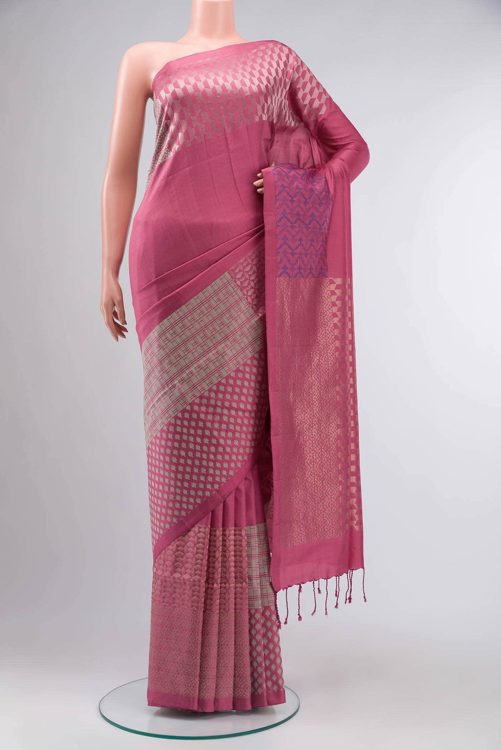 Pink Soft Silk Saree