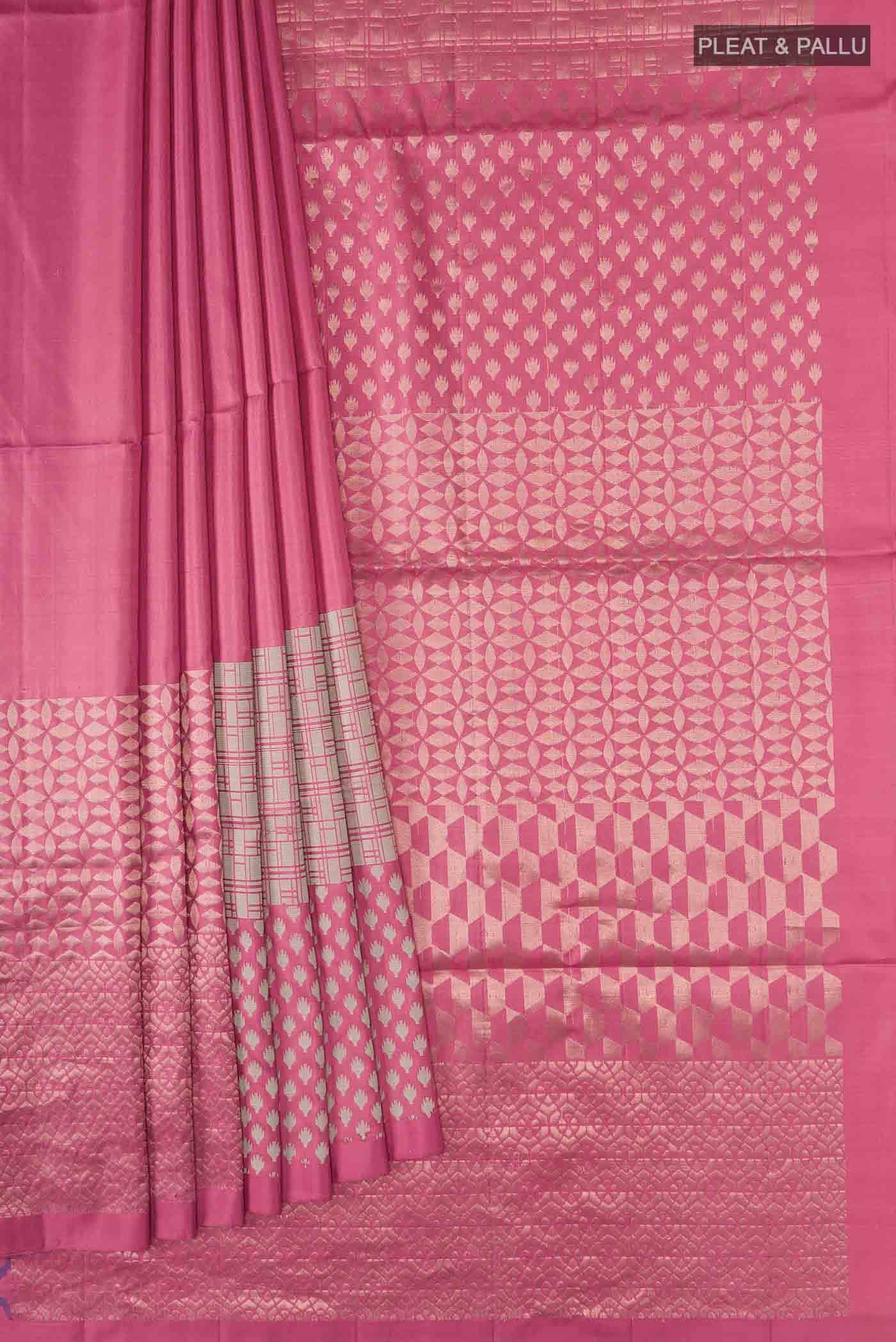 Pink Soft Silk Saree