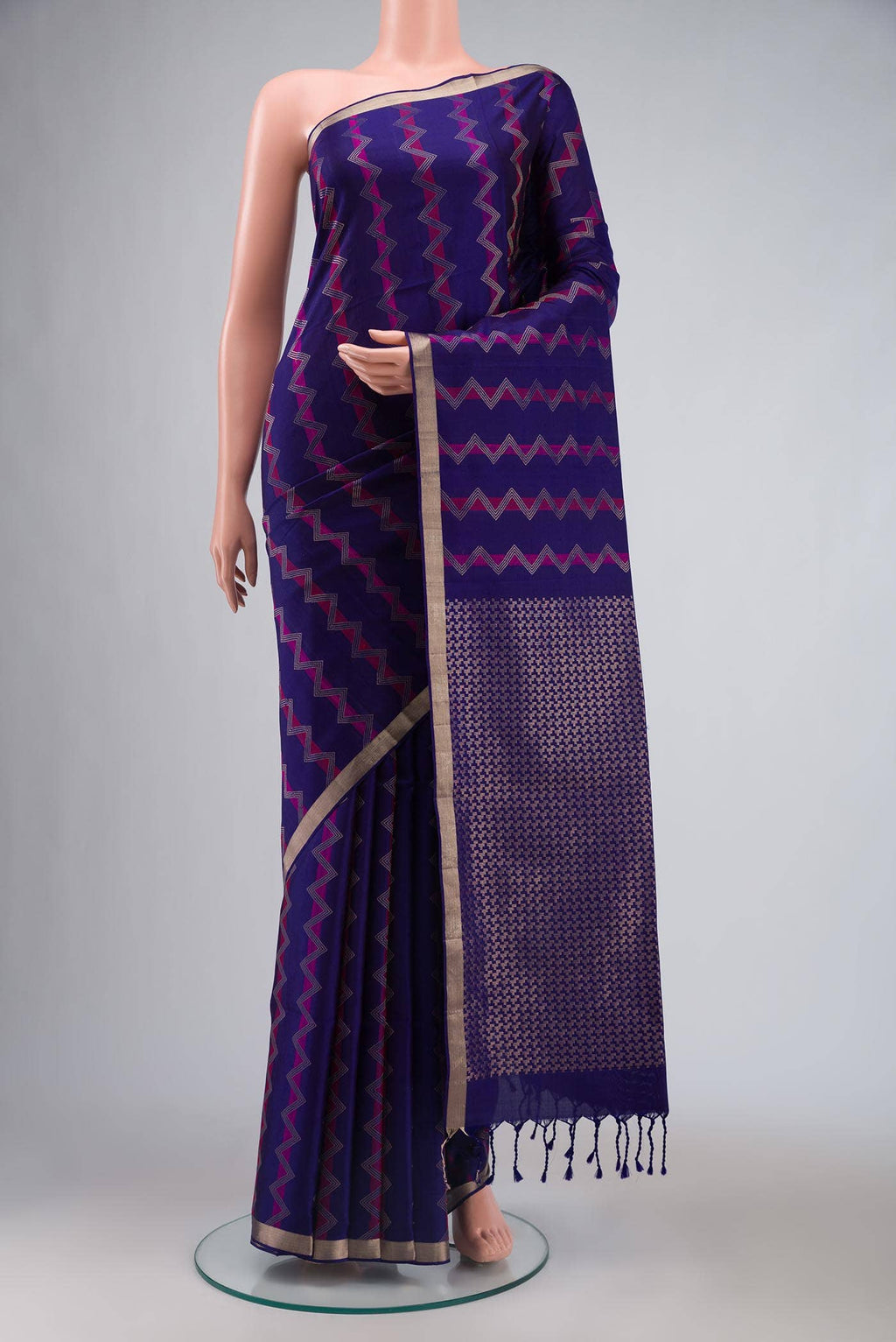 Navy Blue Soft Silk Saree