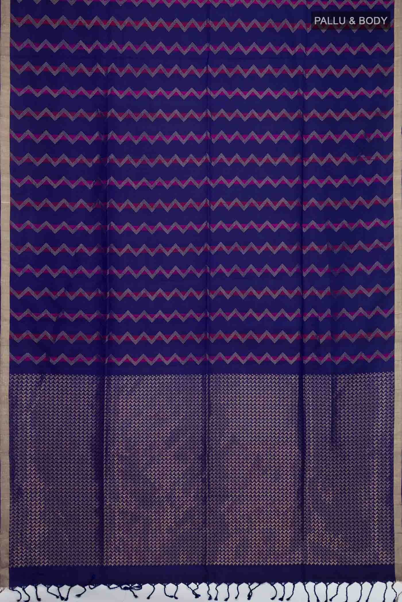 Navy Blue Soft Silk Saree