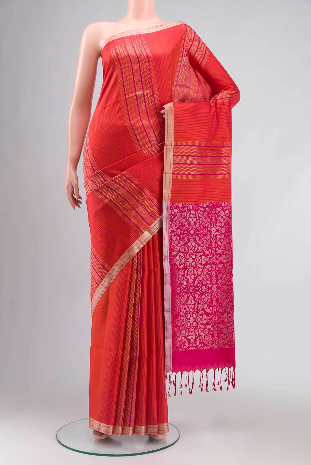 Orange Soft Silk Saree