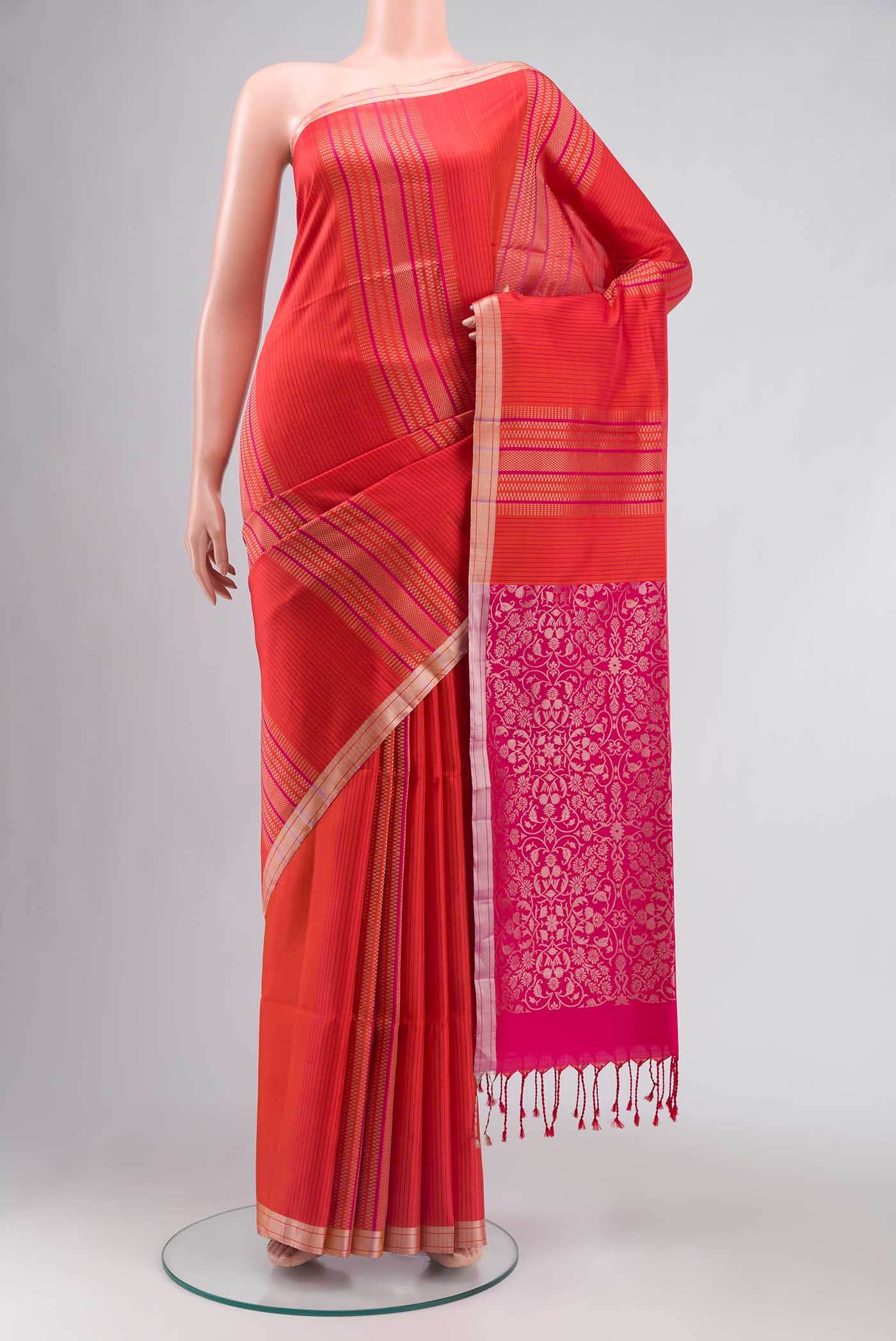 Orange Soft Silk Saree