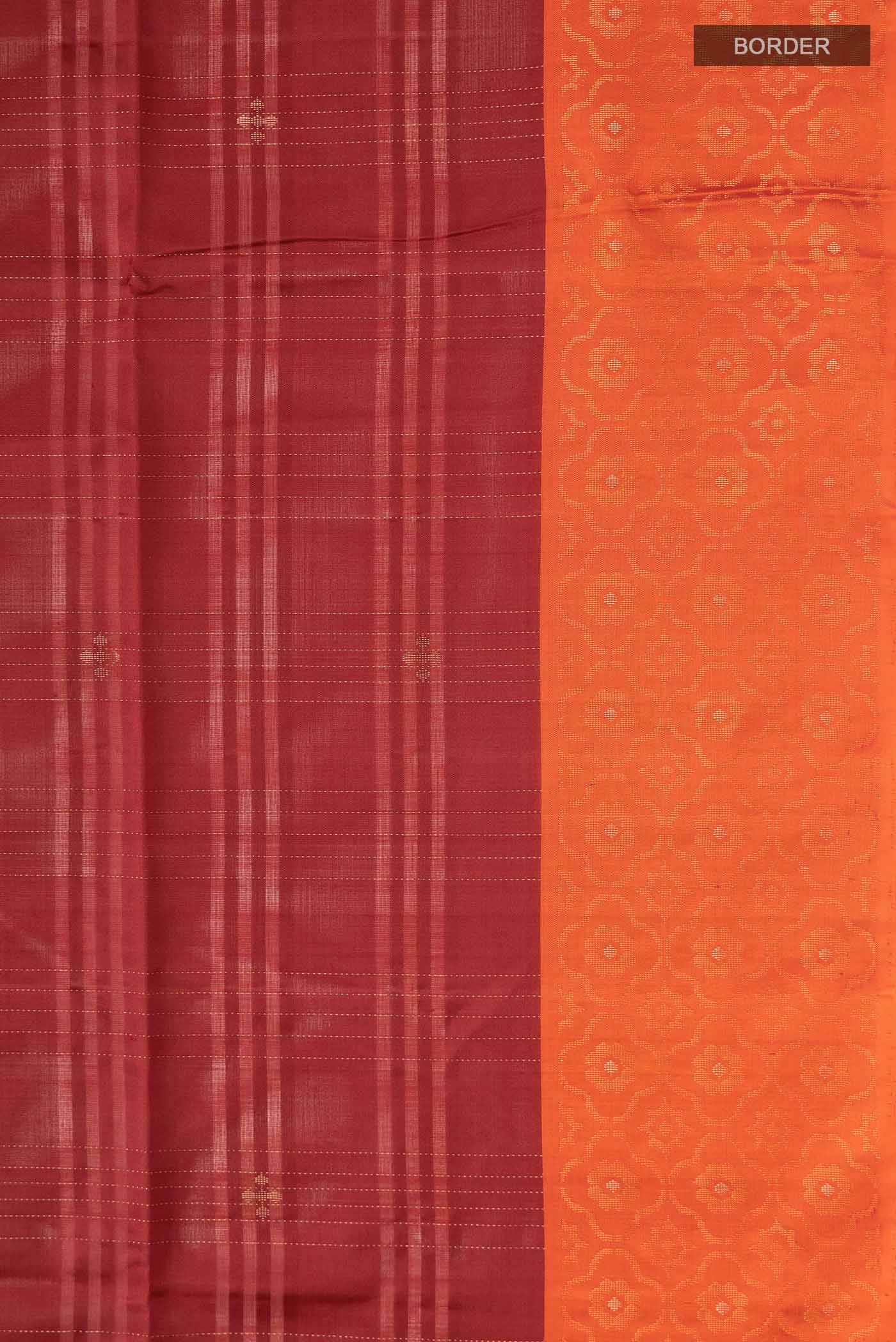 Maroon Dual Tone Soft Silk Saree