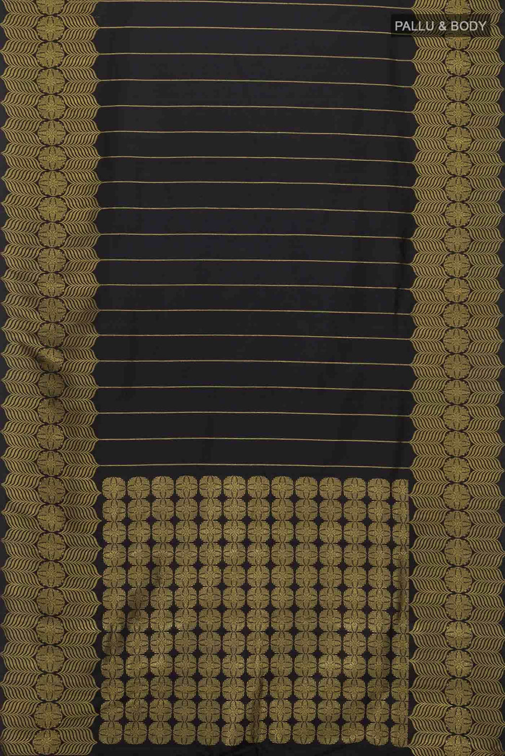 Black Kanchipuram Silk Saree