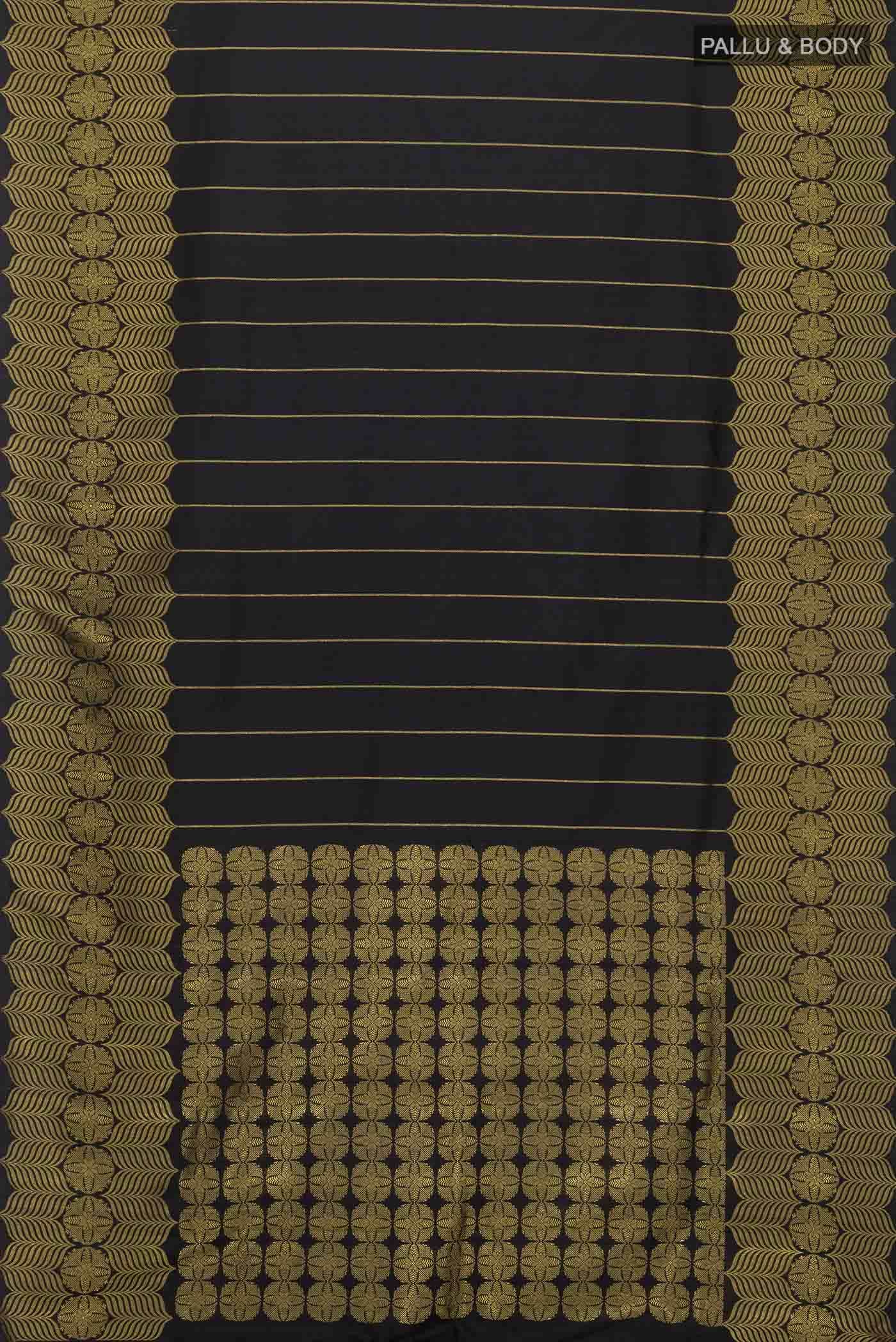 Black Kanchipuram Silk Saree