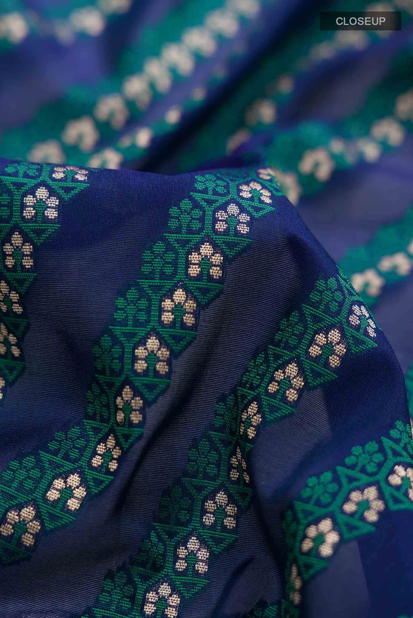 Blue Banarasi Silk Saree