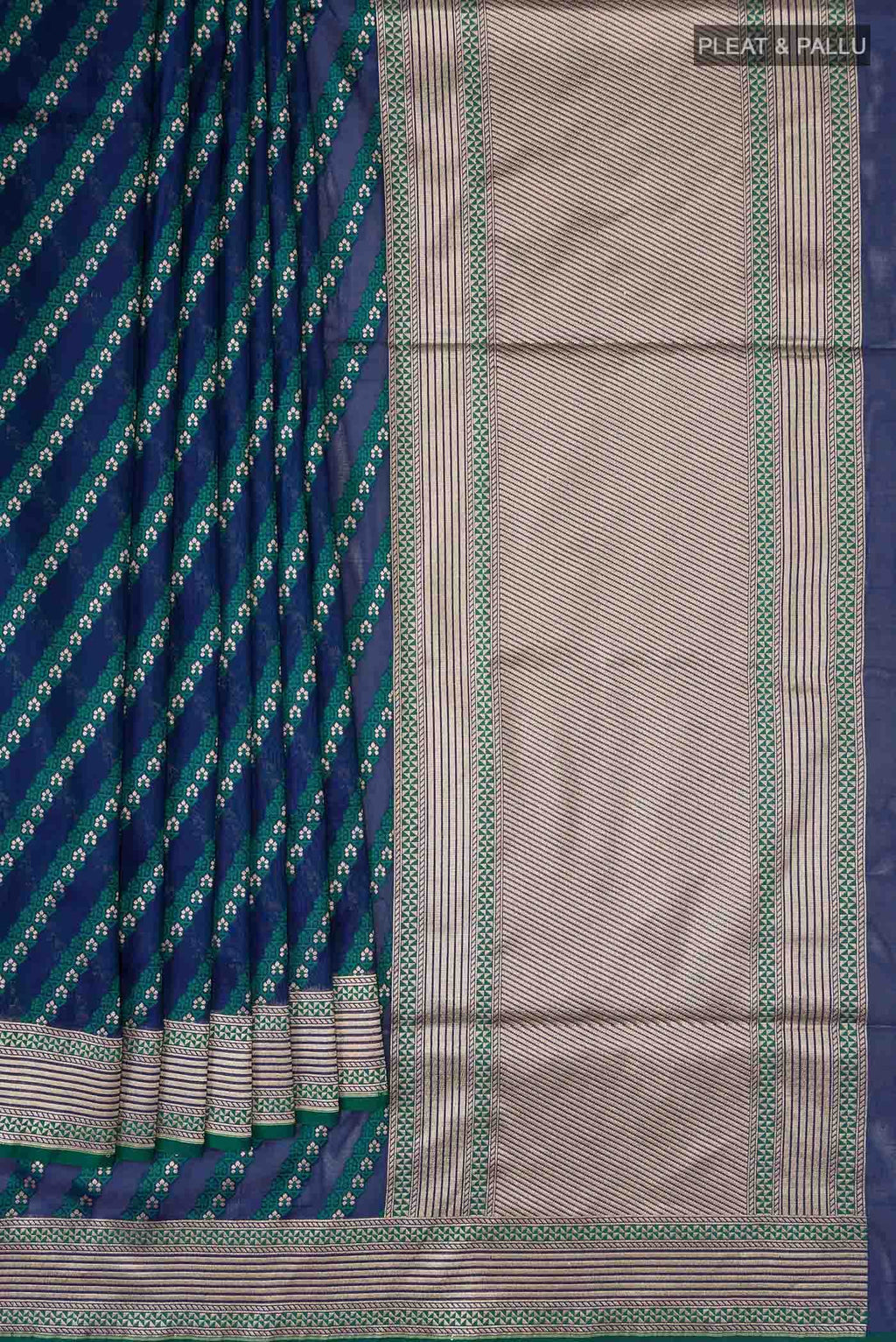 Blue Banarasi Silk Saree