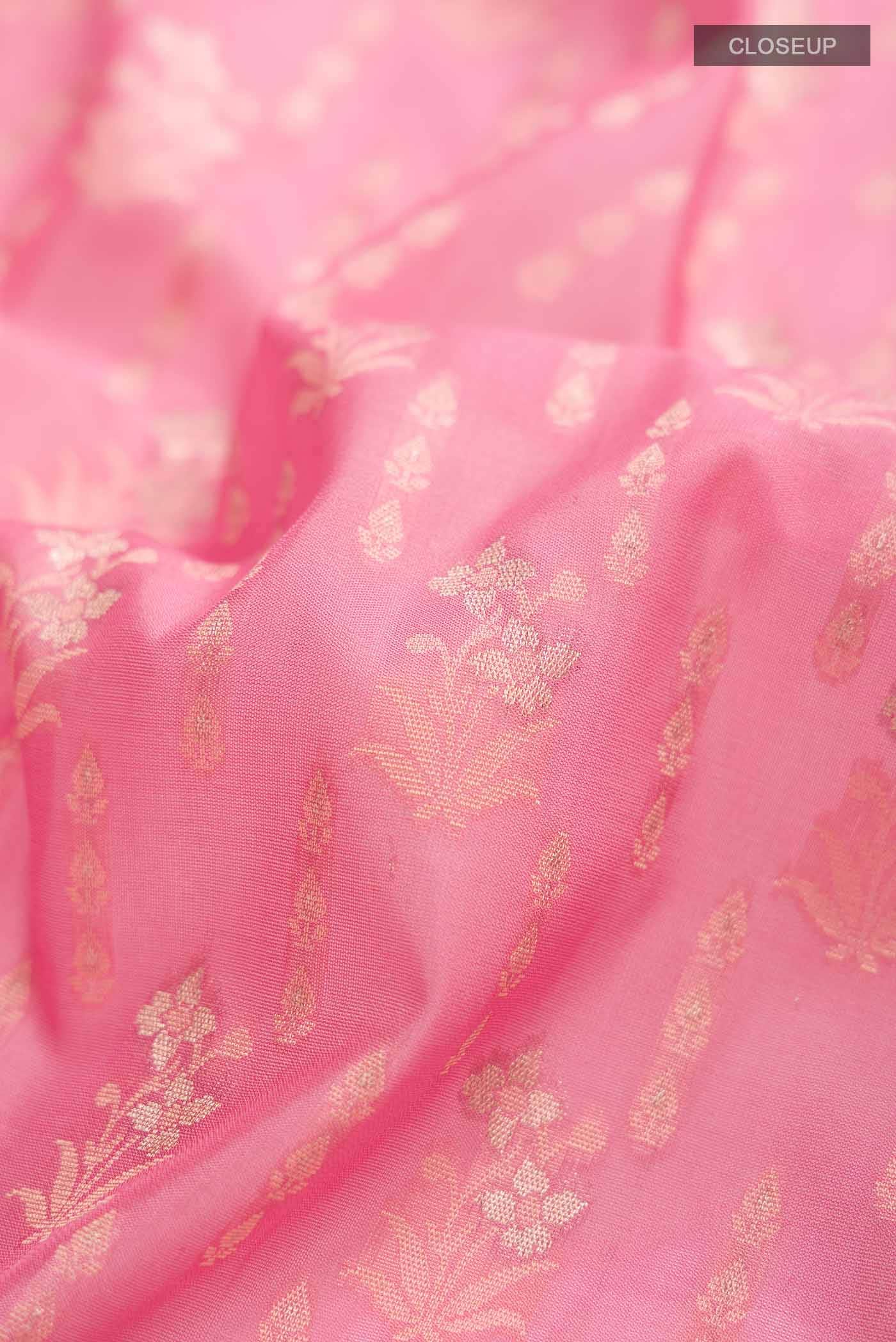 Pink Banarasi Silk Saree
