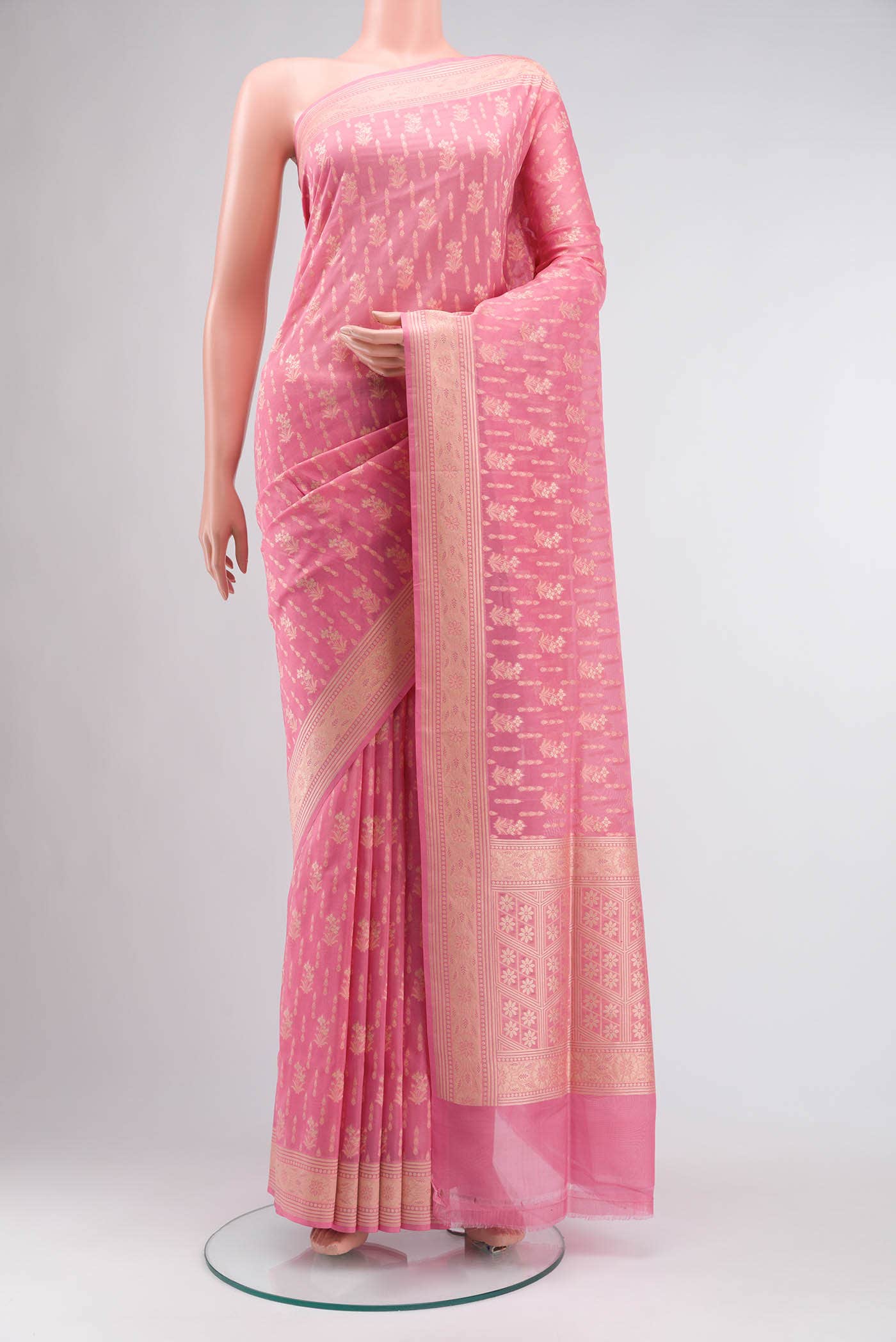 Pink Banarasi Silk Saree