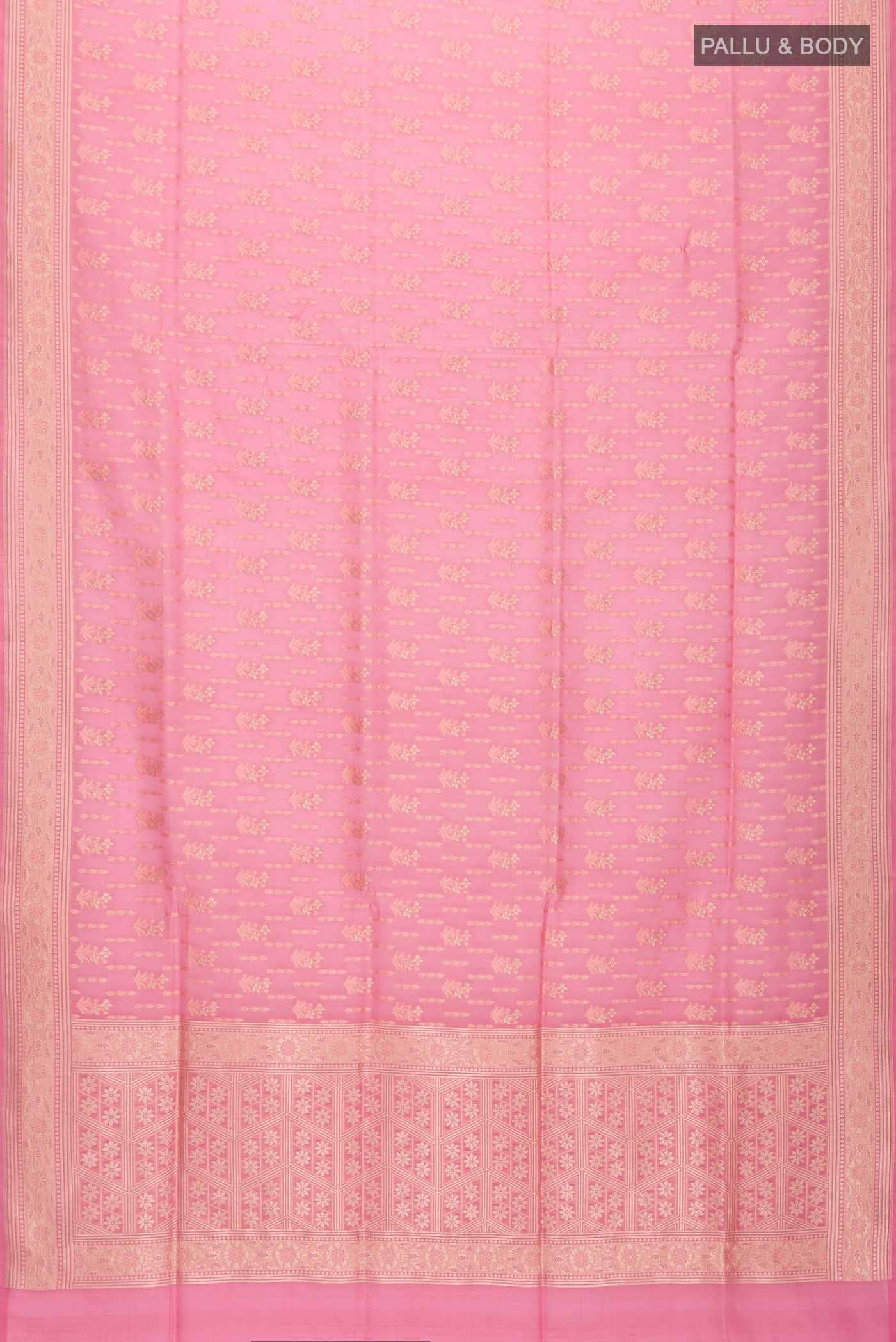 Pink Banarasi Silk Saree
