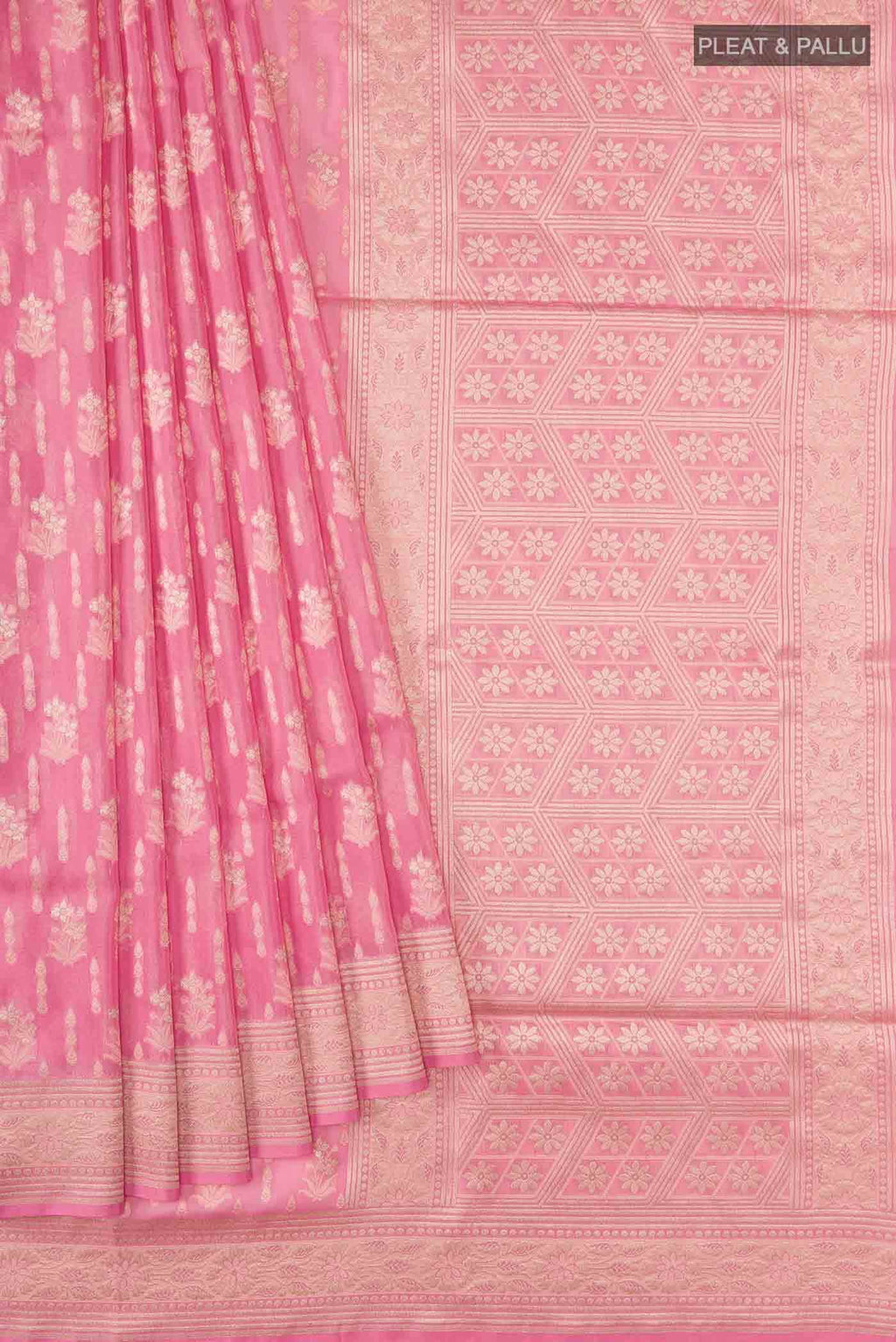 Pink Banarasi Silk Saree