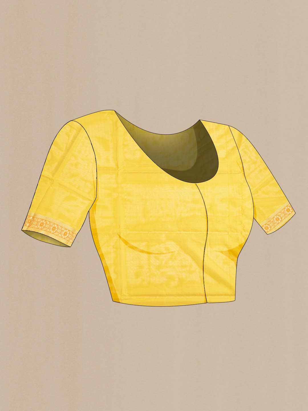 Yellow Banarasi Silk Saree