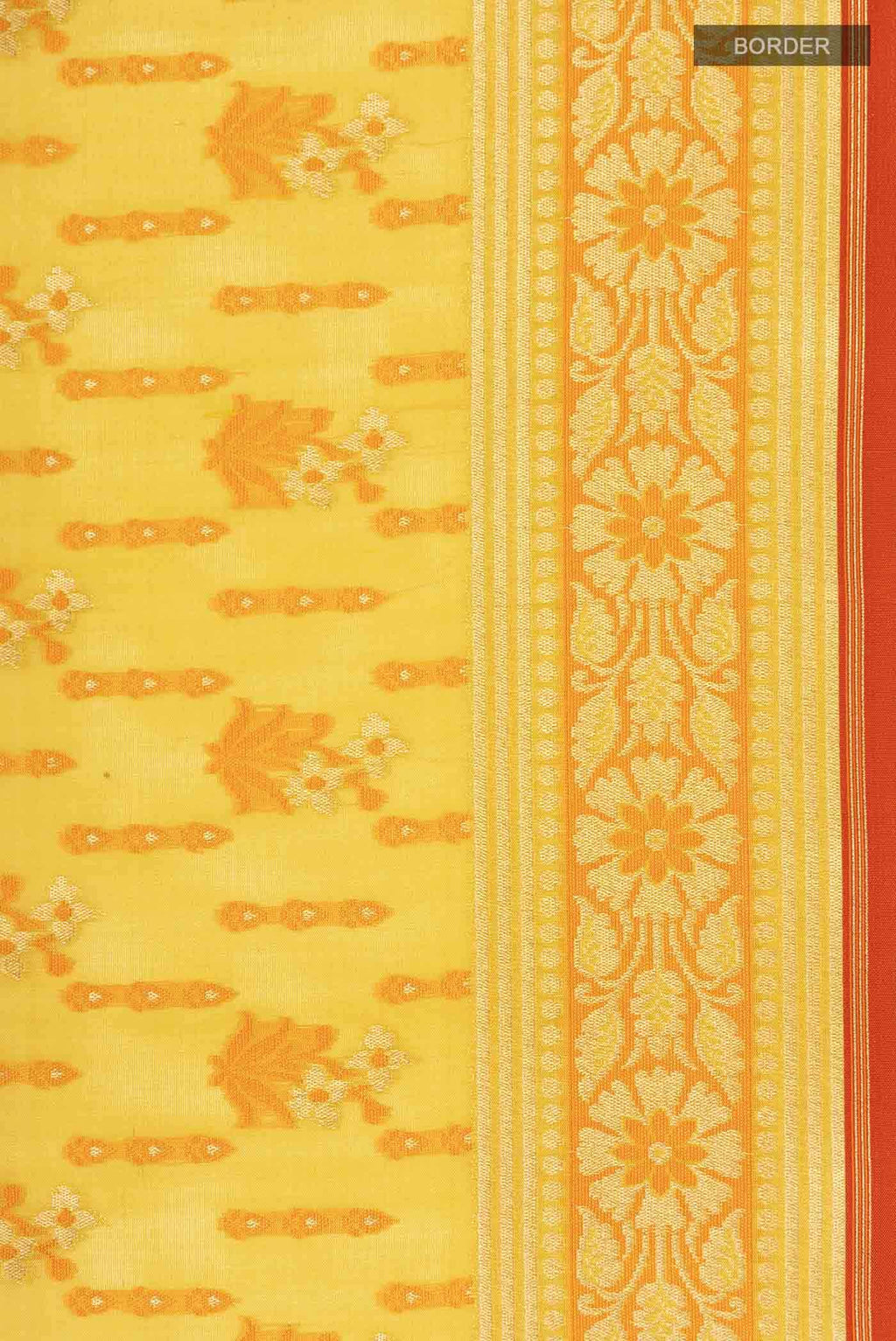 Yellow Banarasi Silk Saree