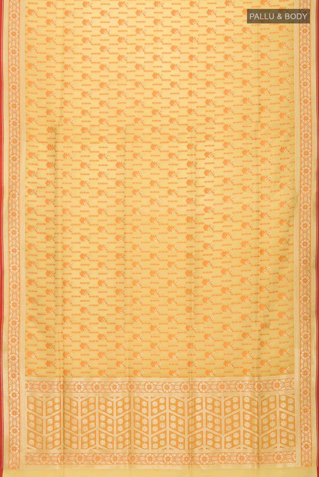 Yellow Banarasi Silk Saree