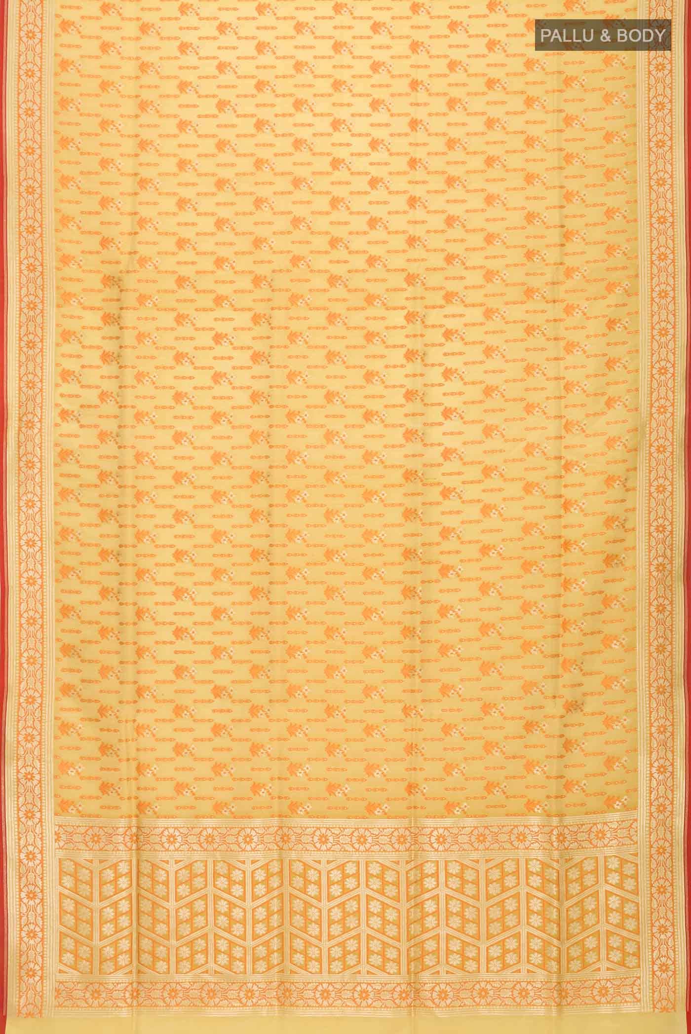 Yellow Banarasi Silk Saree