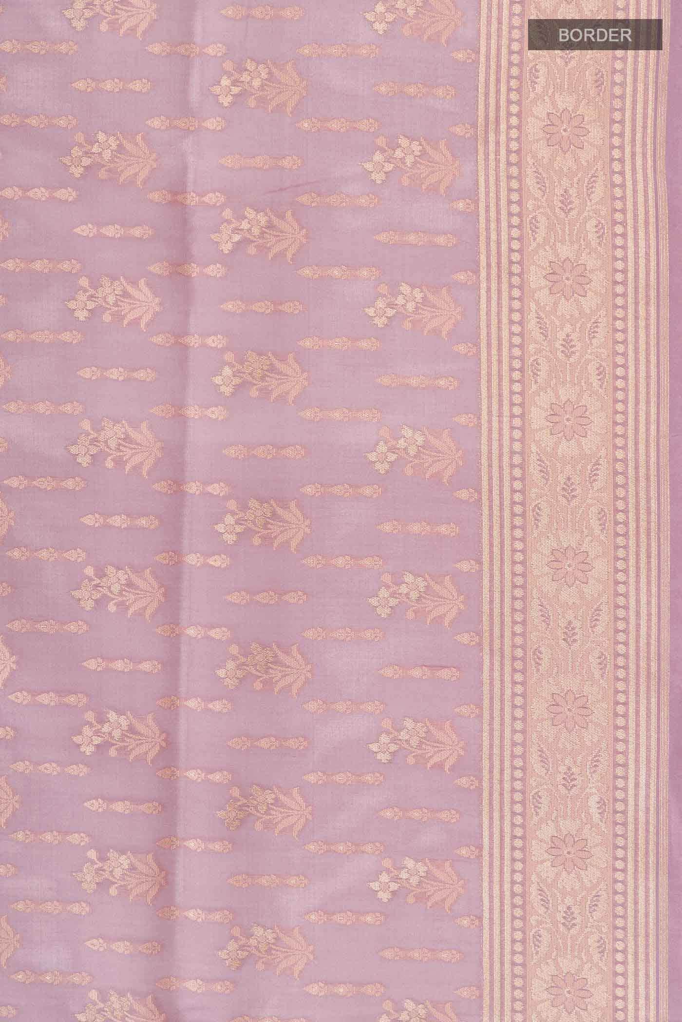 Lavender Banarasi Silk Saree