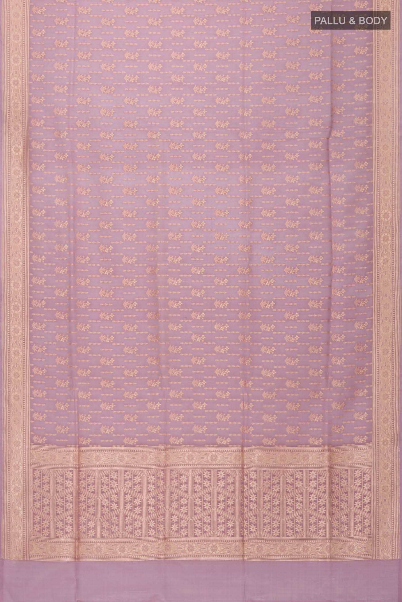 Lavender Banarasi Silk Saree
