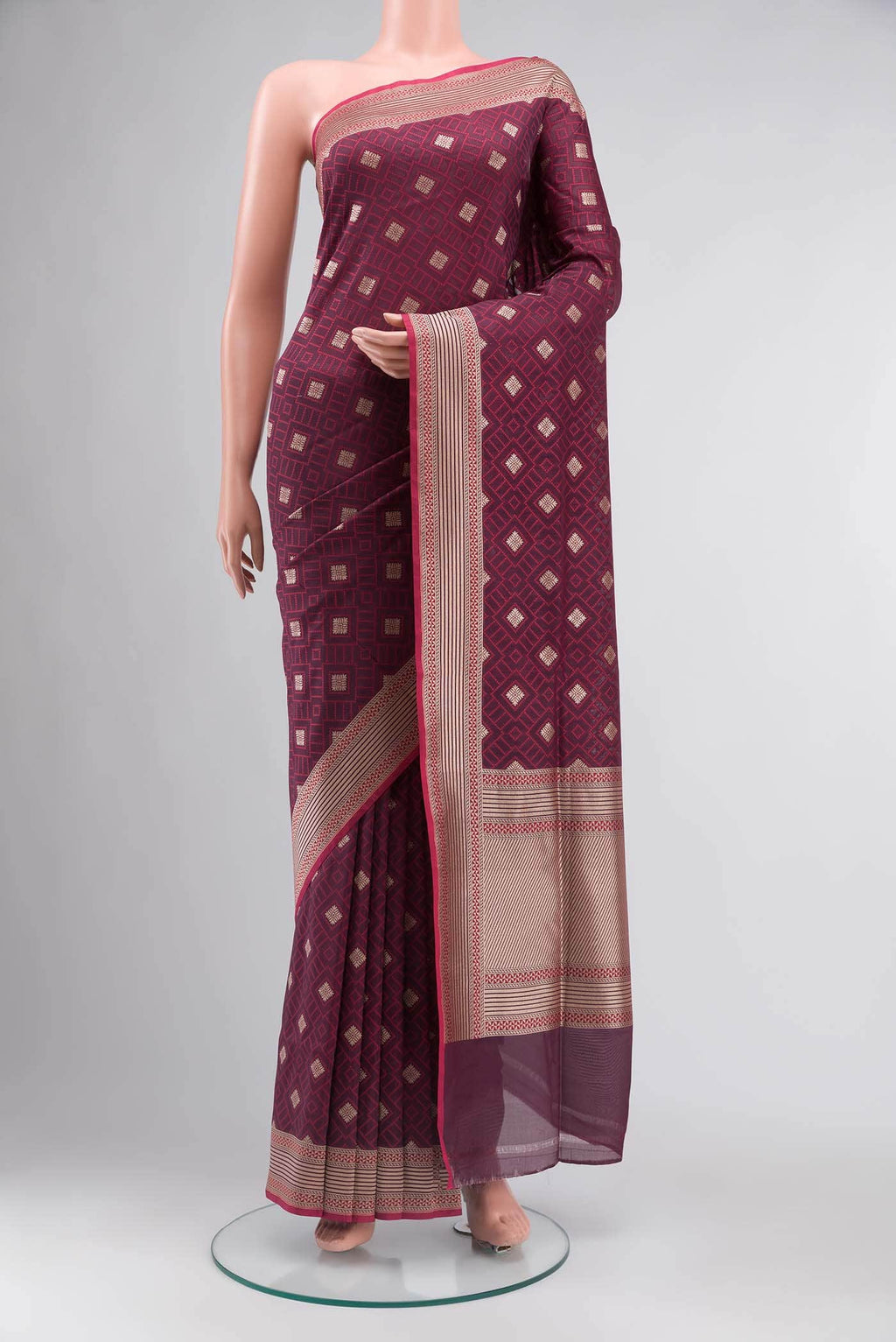 Purple Banarasi Silk Saree