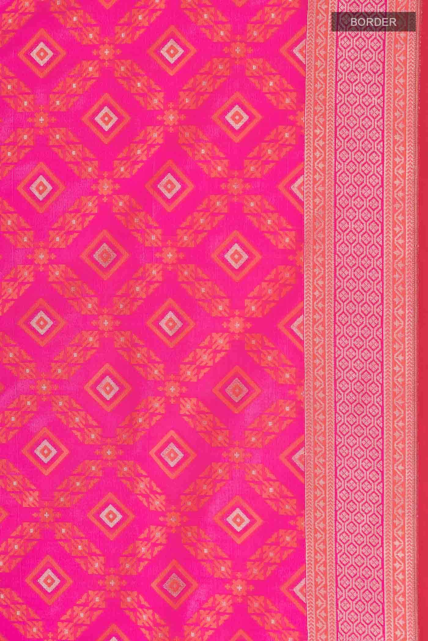 Pink Banarasi Silk Saree