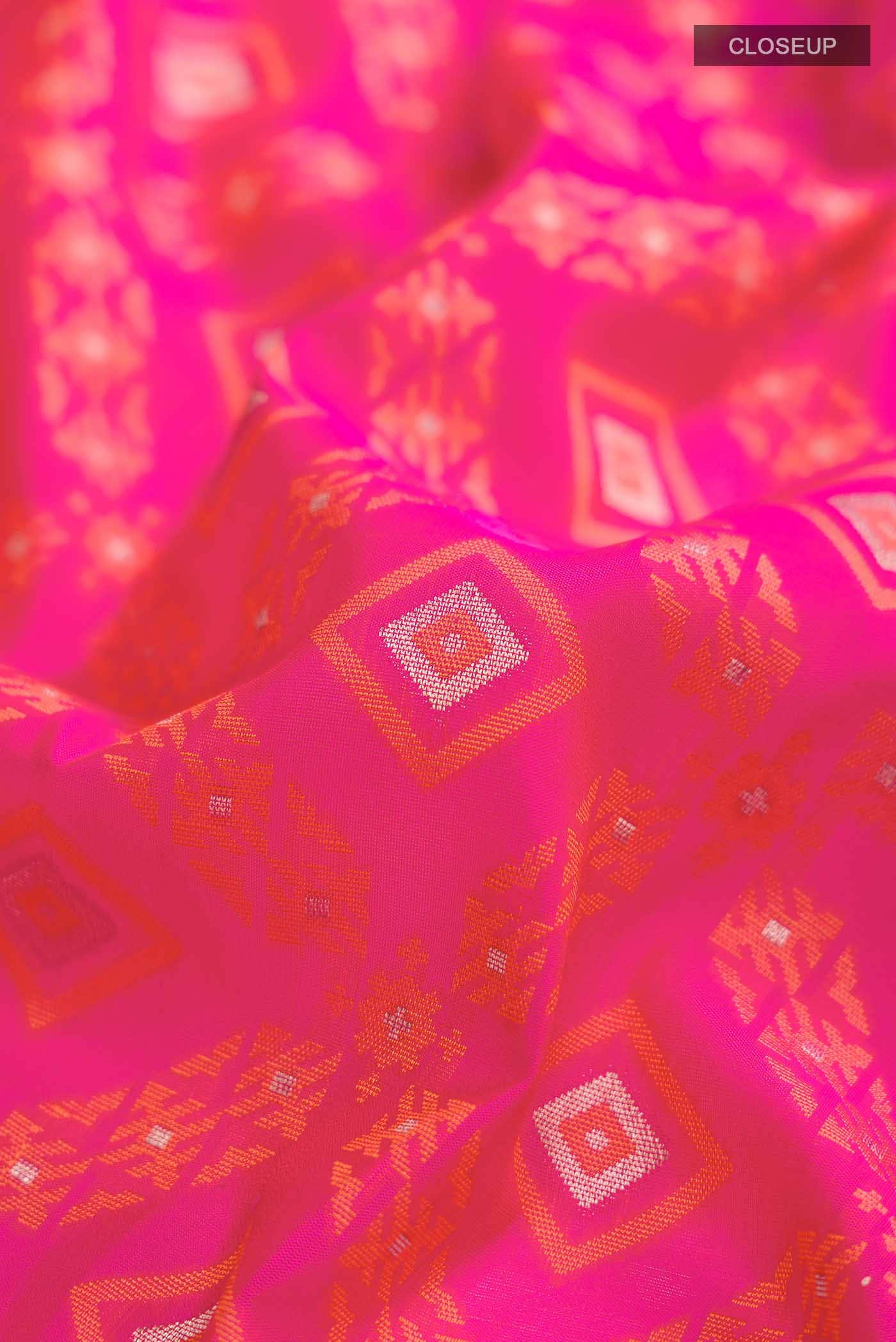 Pink Banarasi Silk Saree