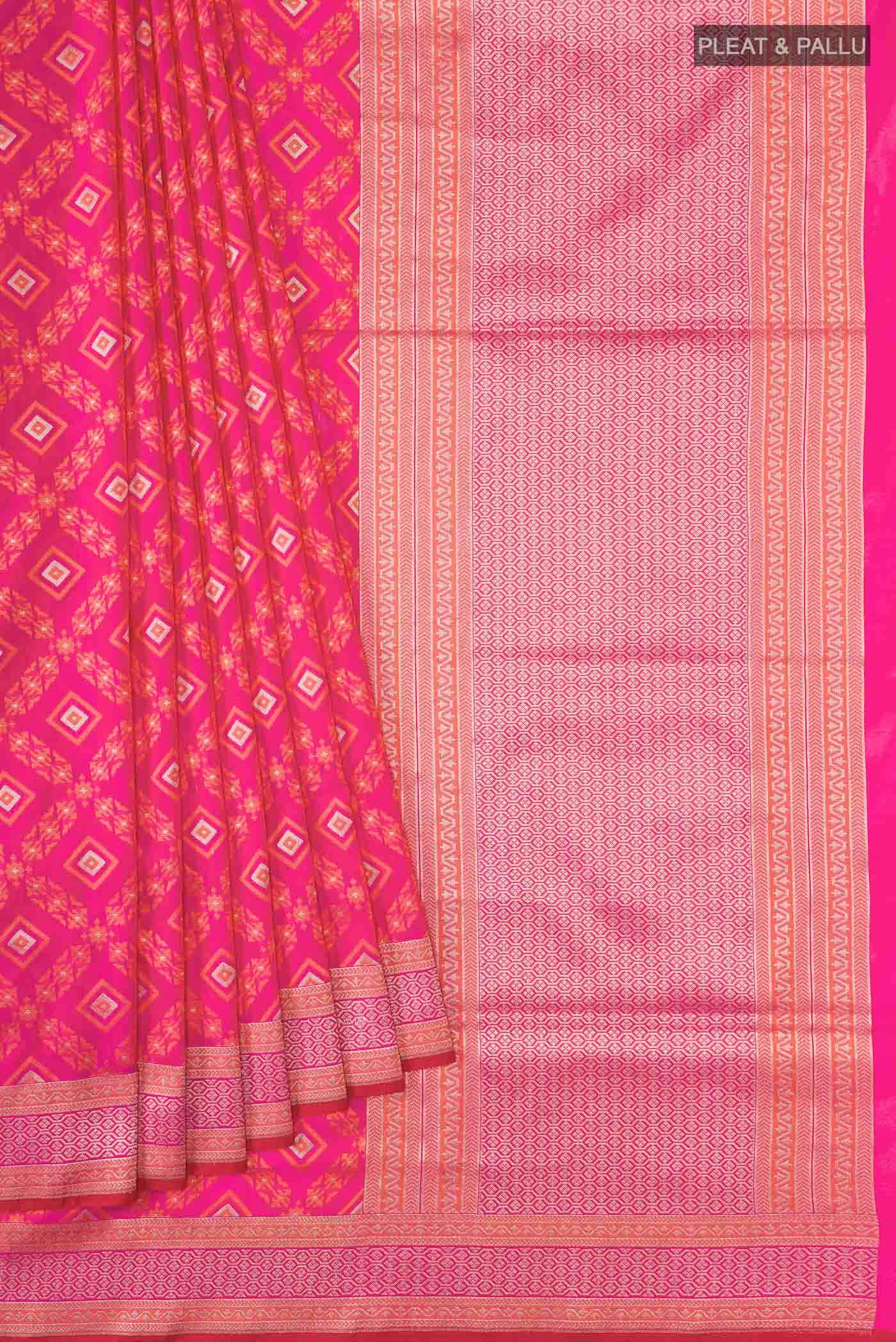Pink Banarasi Silk Saree