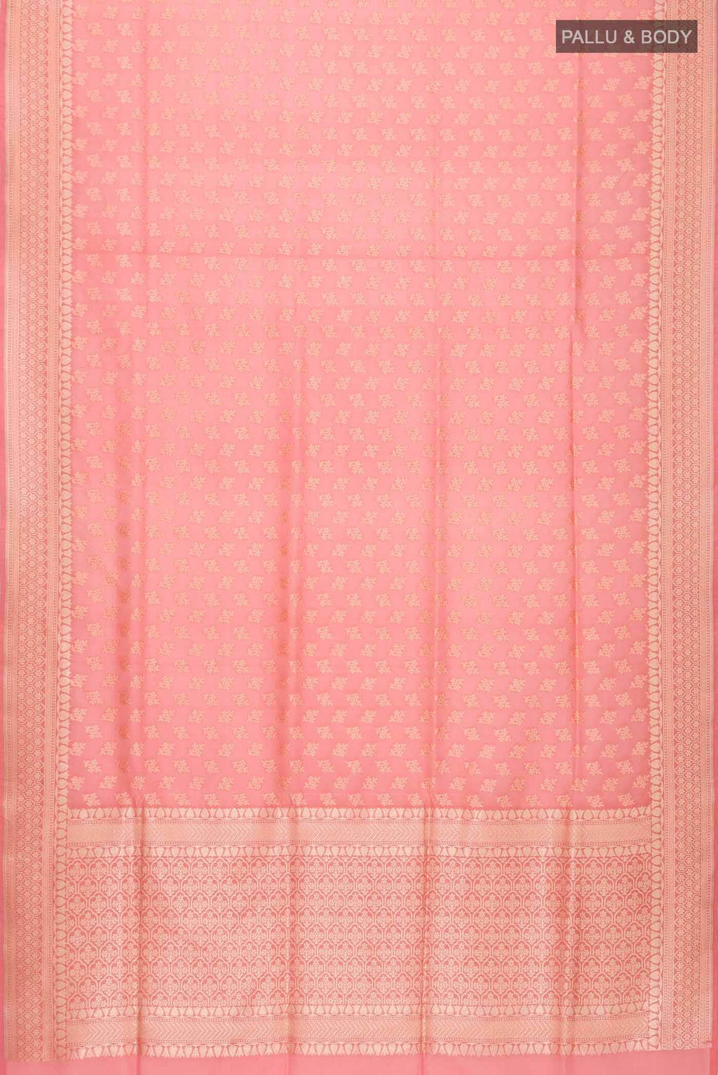 Peach Banarasi Silk Saree