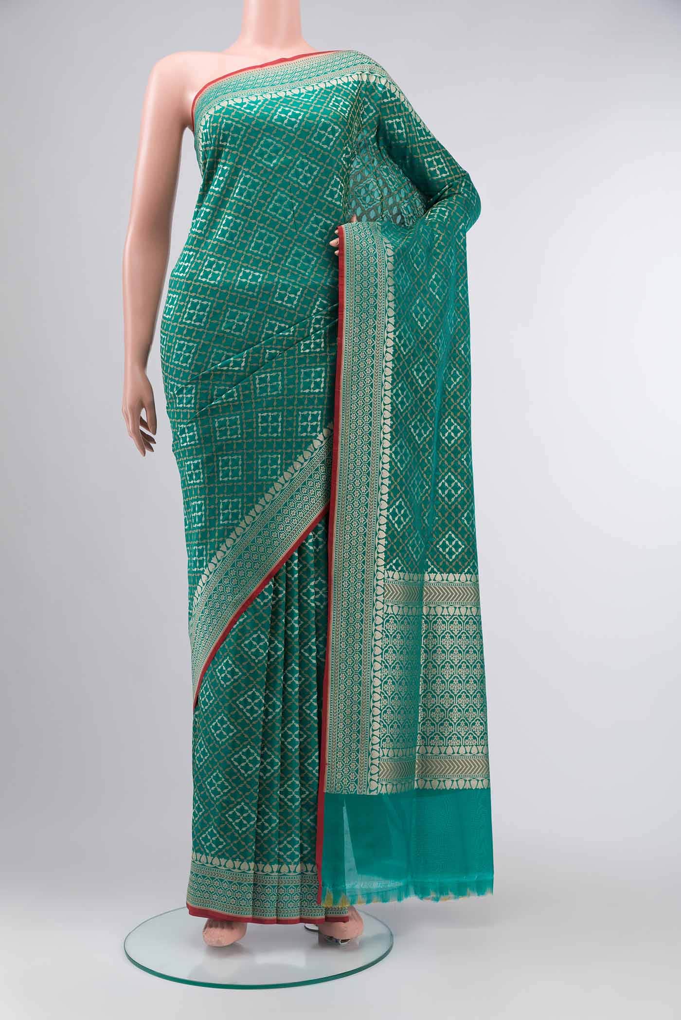 Green Banarasi Silk Saree