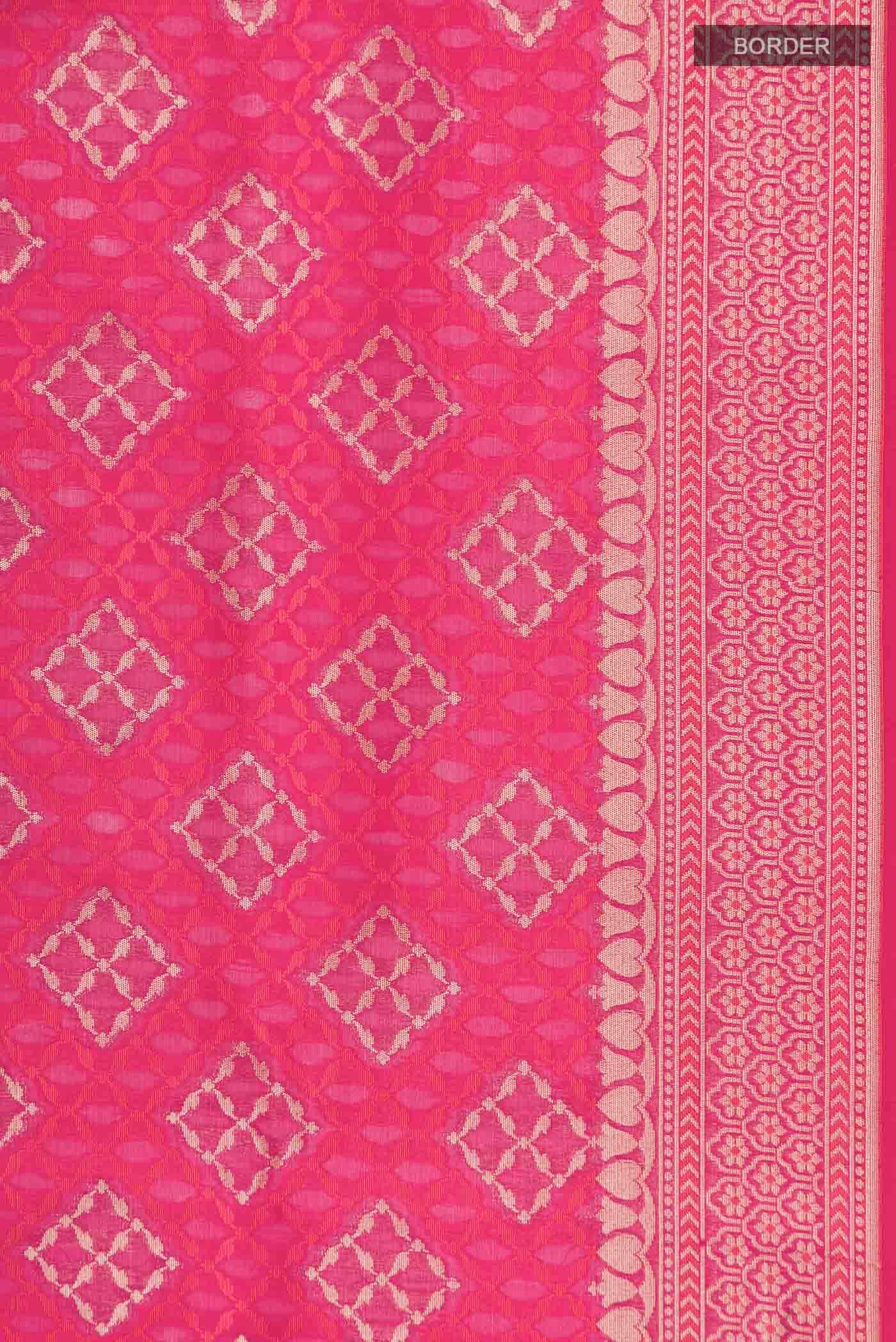 Pink Banarasi Silk Saree