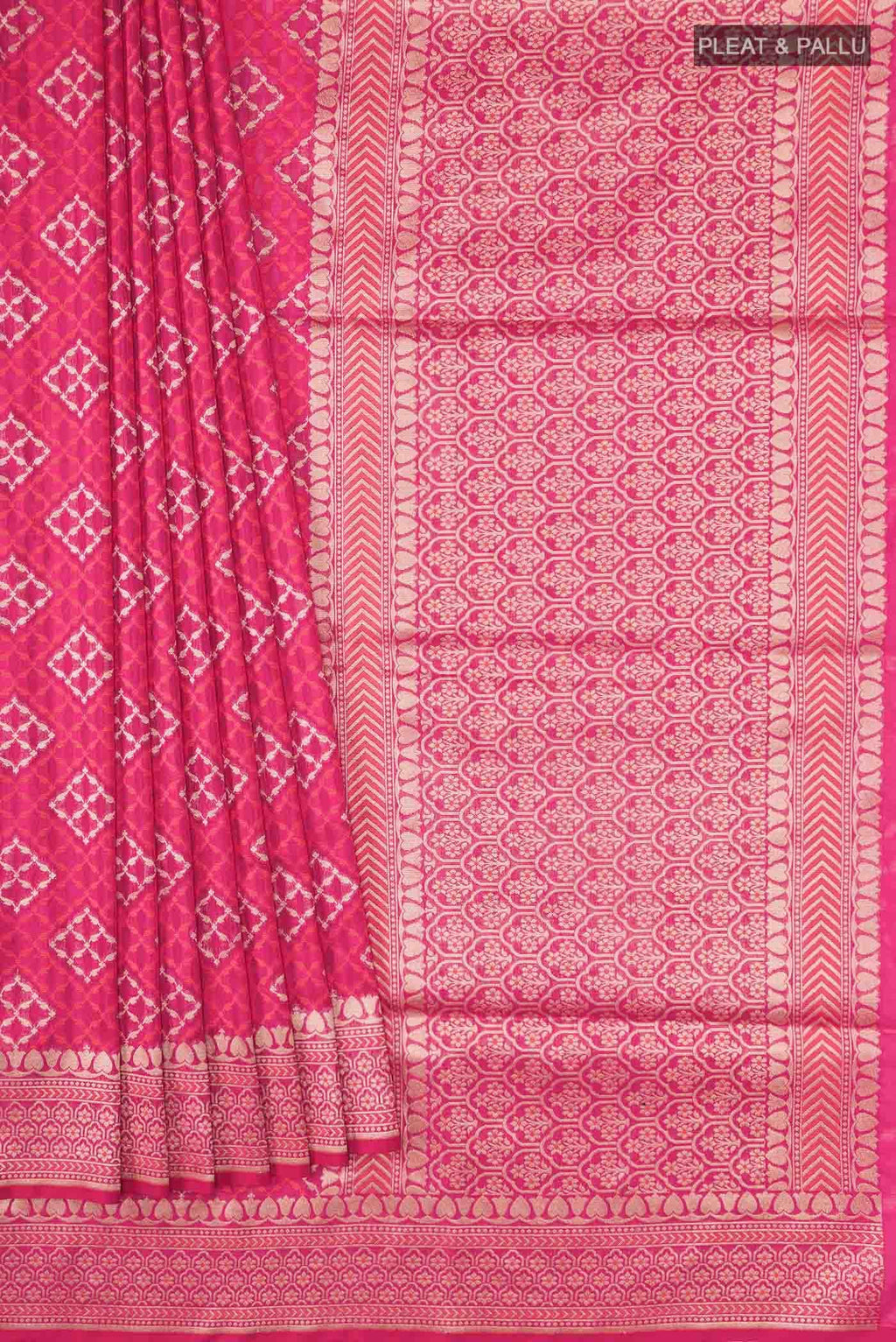 Pink Banarasi Silk Saree