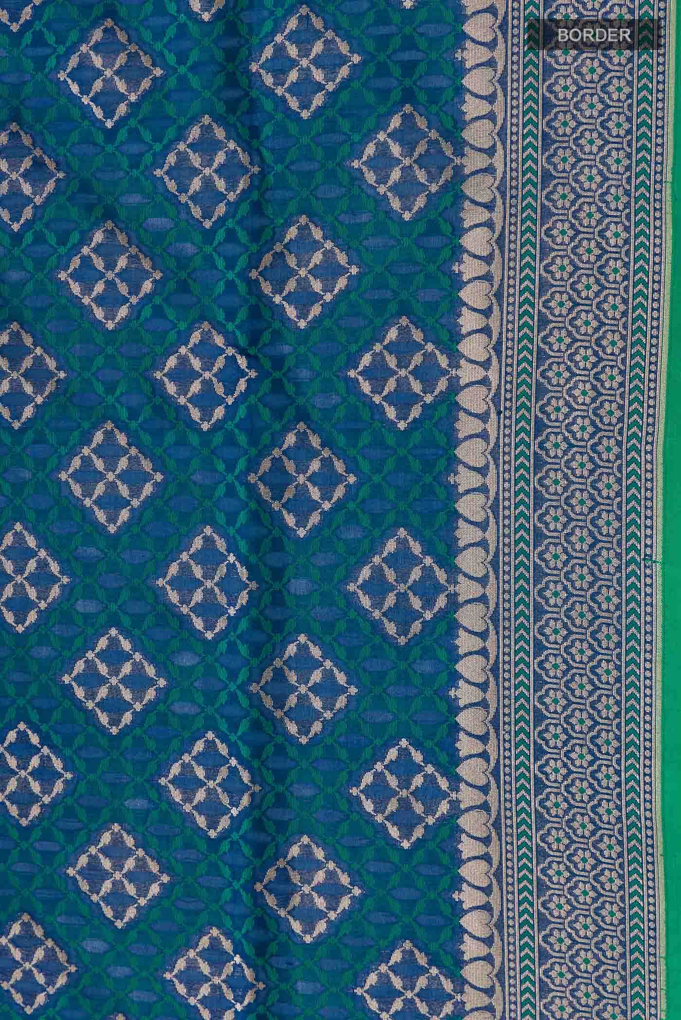 Blue Banarasi Silk Saree