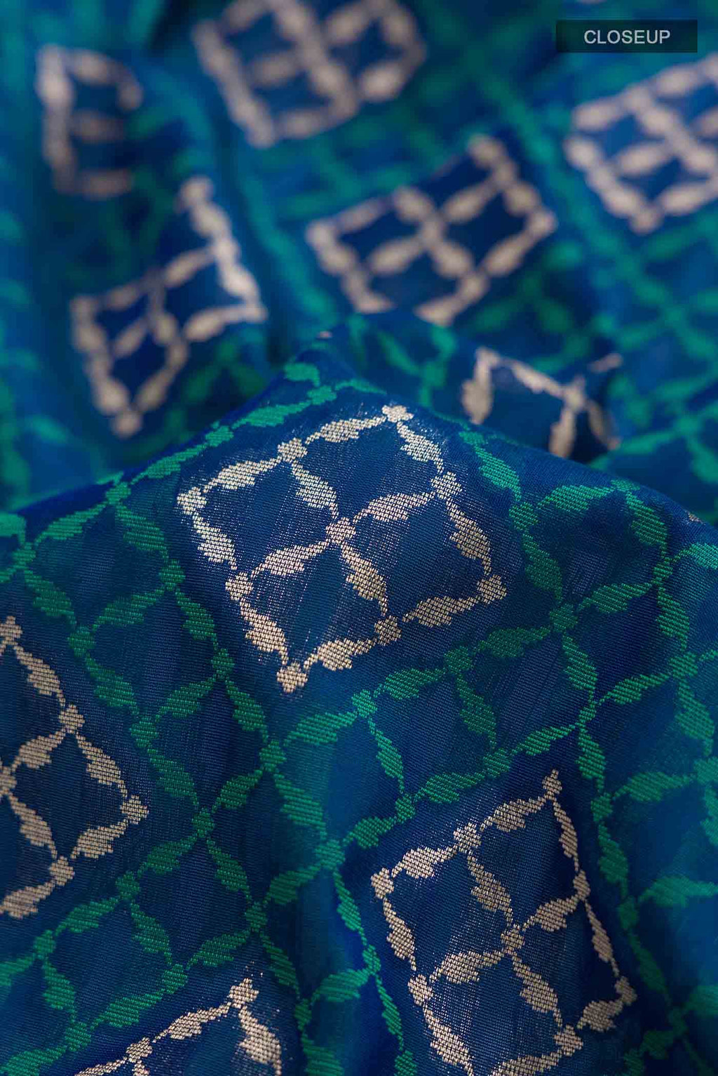 Blue Banarasi Silk Saree