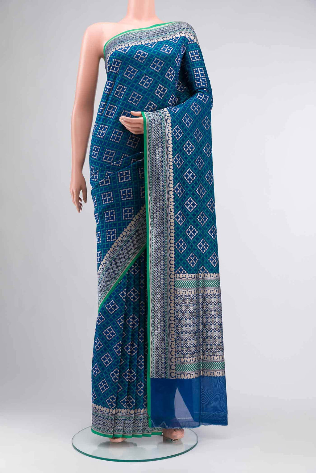 Blue Banarasi Silk Saree