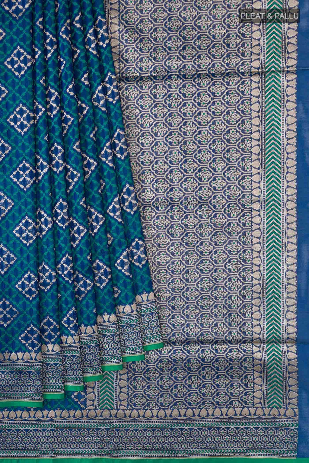 Blue Banarasi Silk Saree