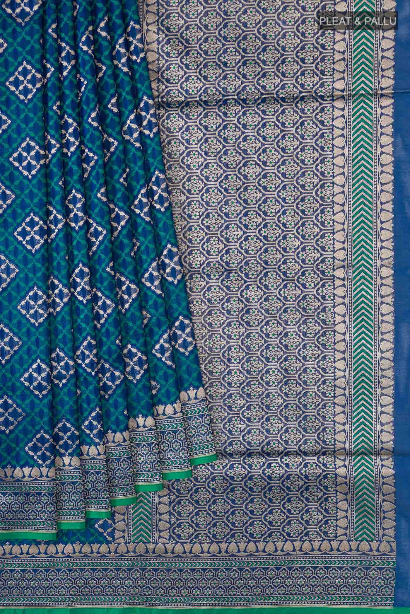 Blue Banarasi Silk Saree