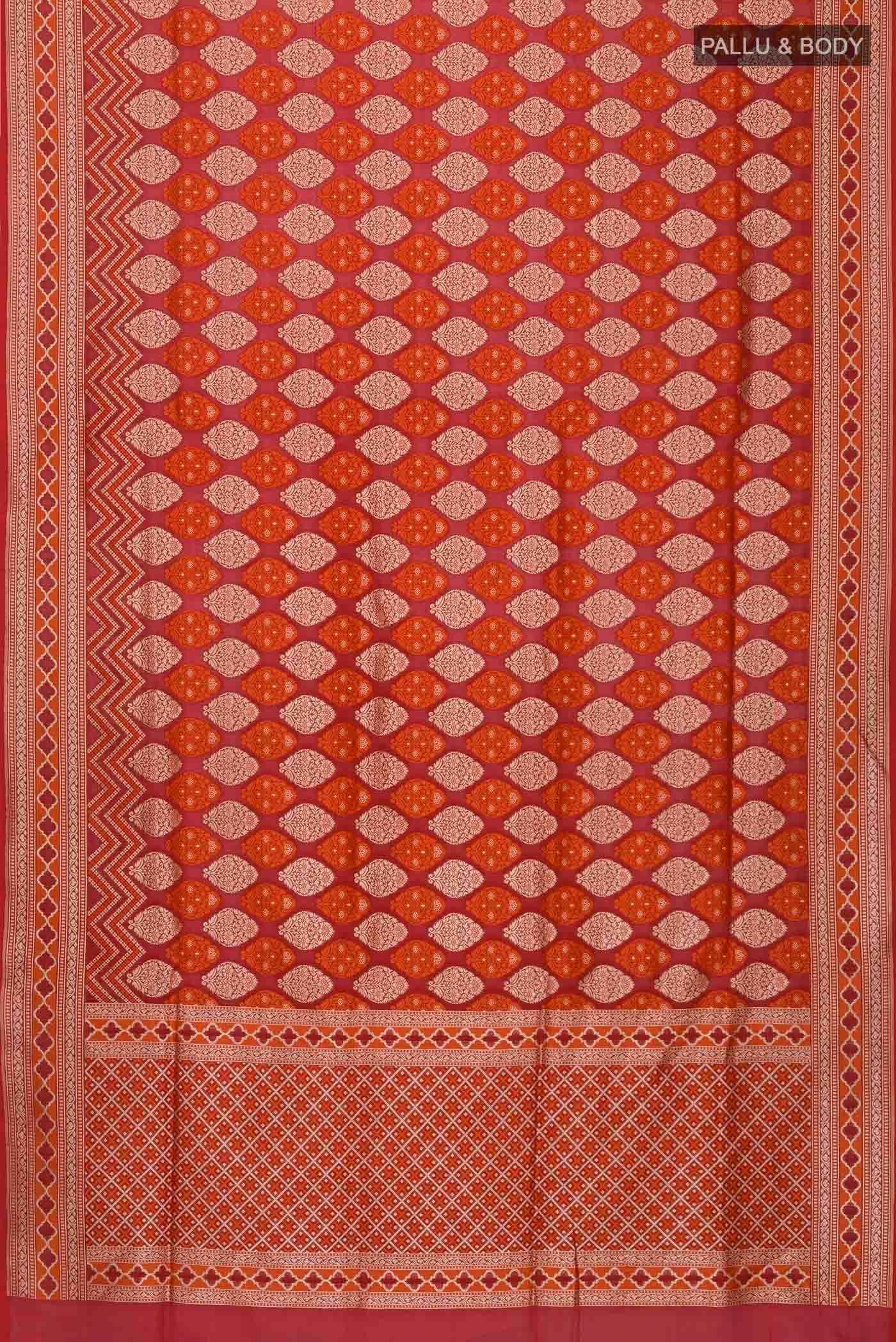 Maroon Banarasi Silk Saree