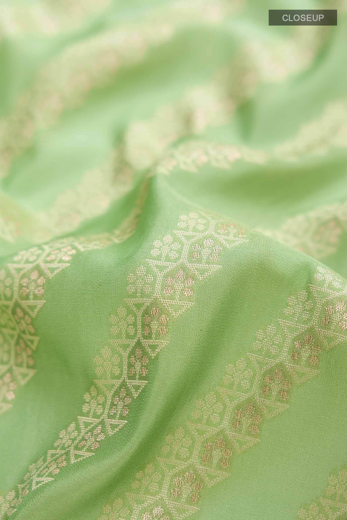 Green Banarasi Silk Saree