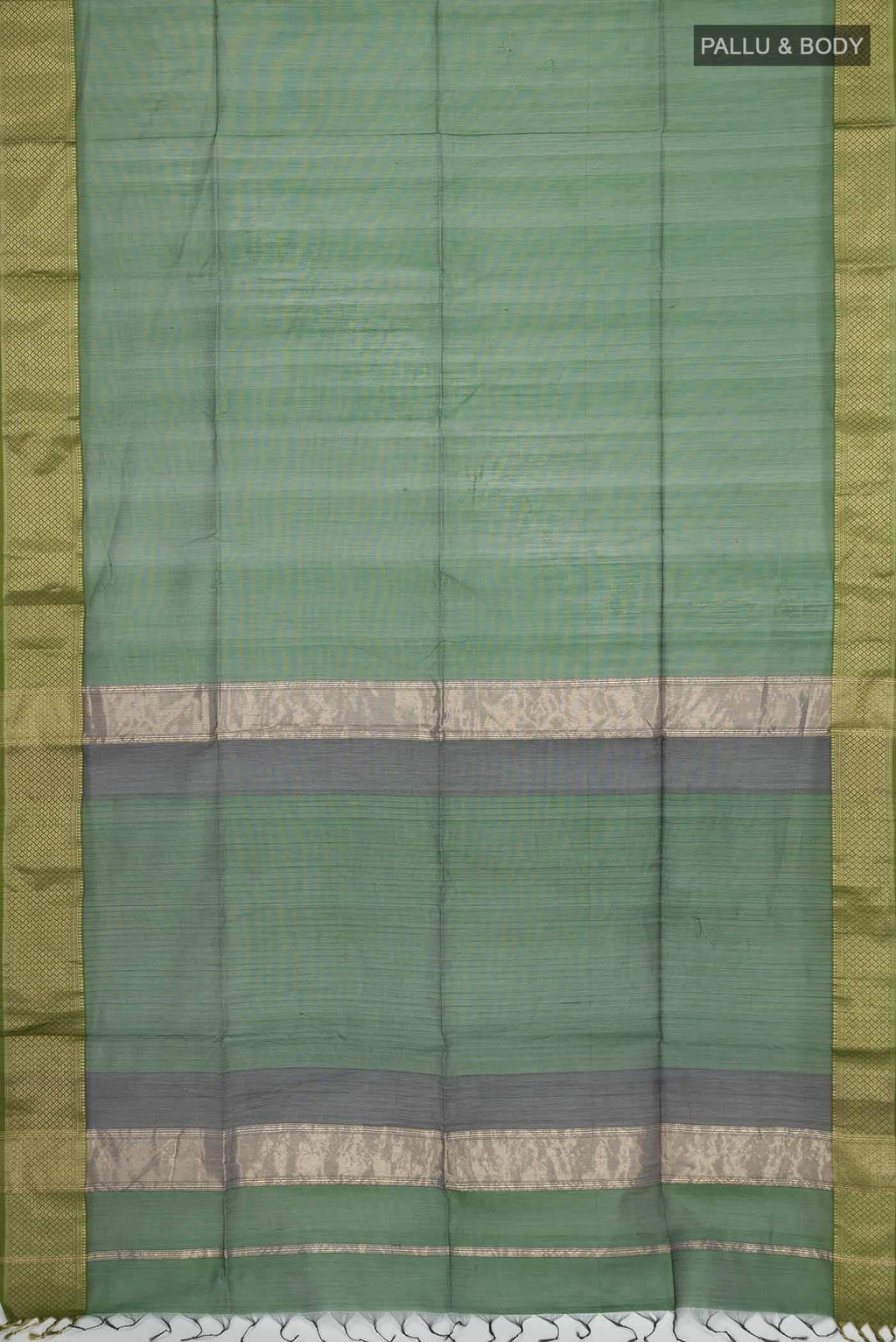 Green Maheshwari Silk Cotton Saree