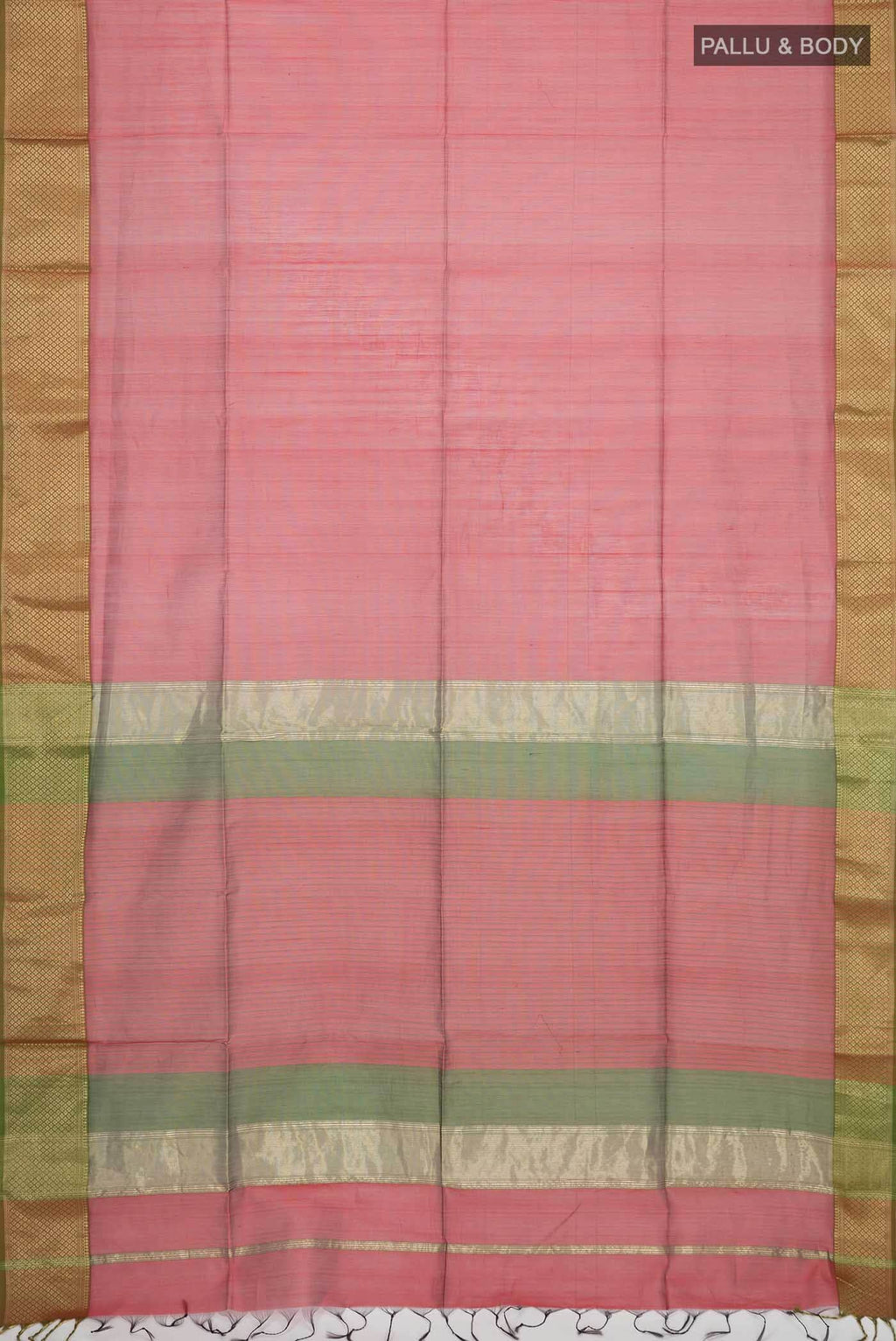 Red Maheshwari Silk Cotton Saree